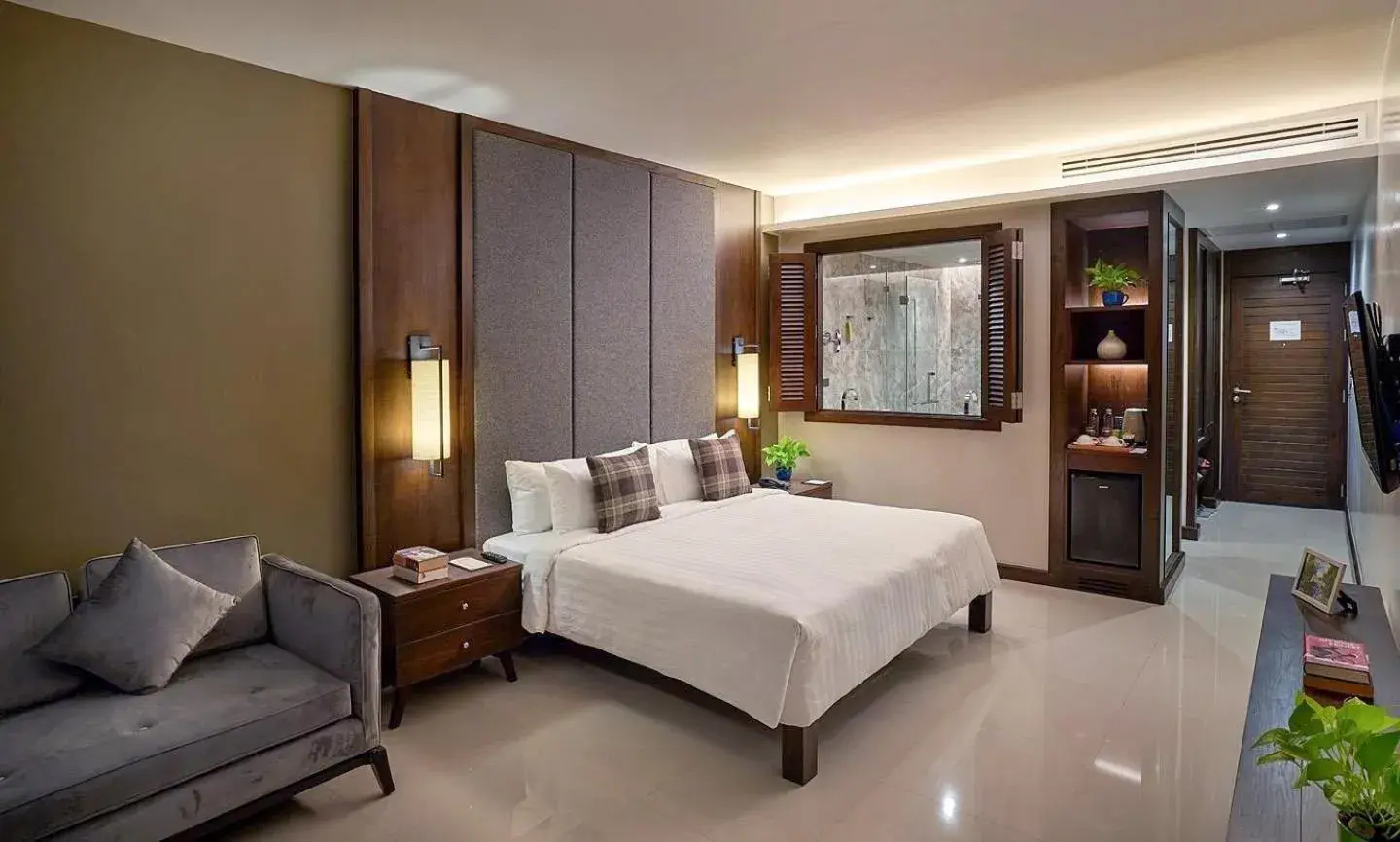 Bed in Khanom Beach Resort And Spa Bed in Khanom Beach Resort And Spa