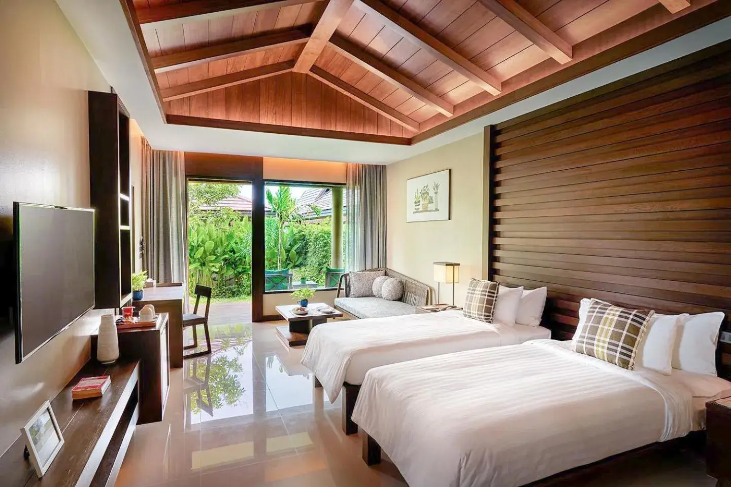Bed in Khanom Beach Resort And Spa Bed in Khanom Beach Resort And Spa