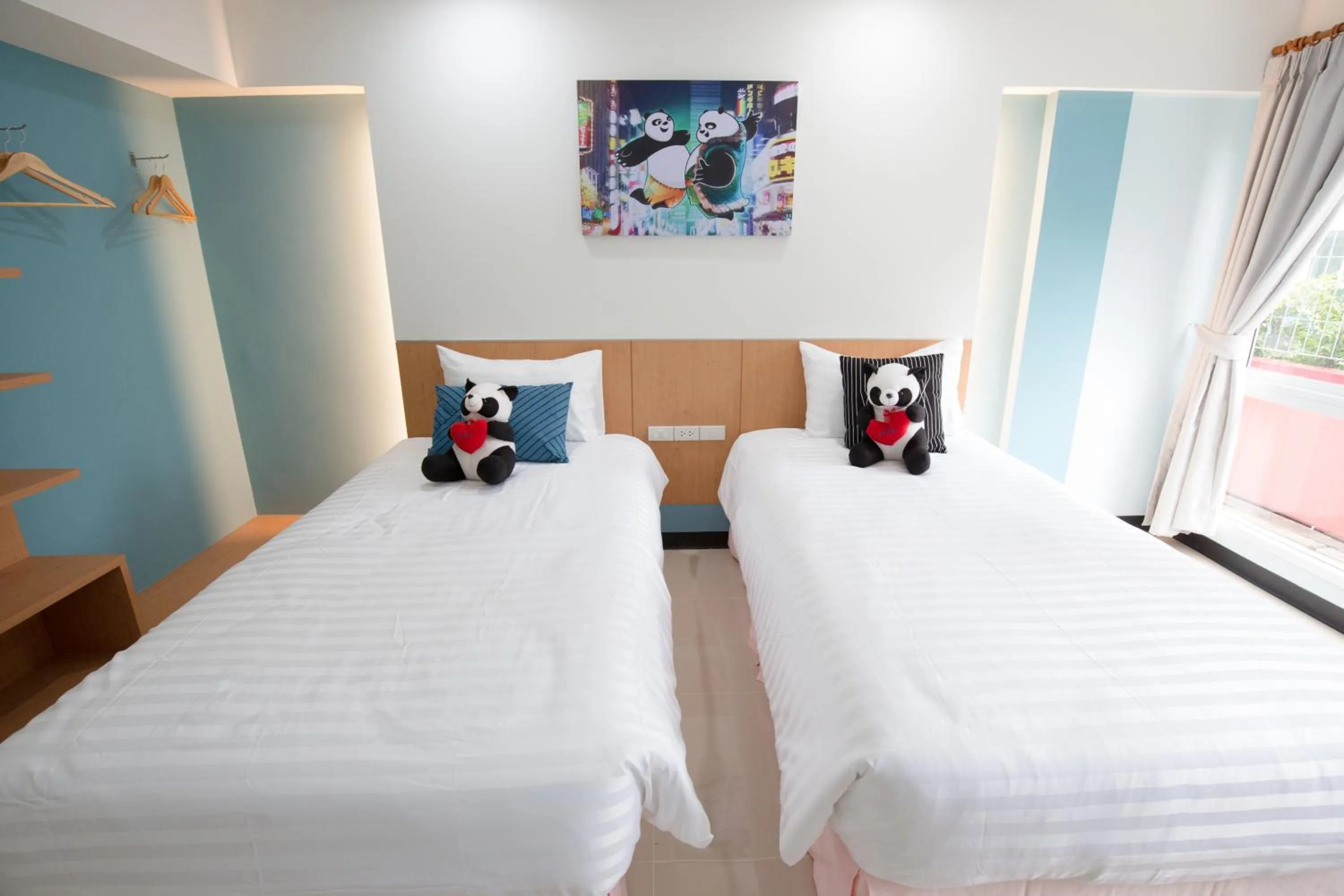Bedroom, Bed in Lucky panda Hotel