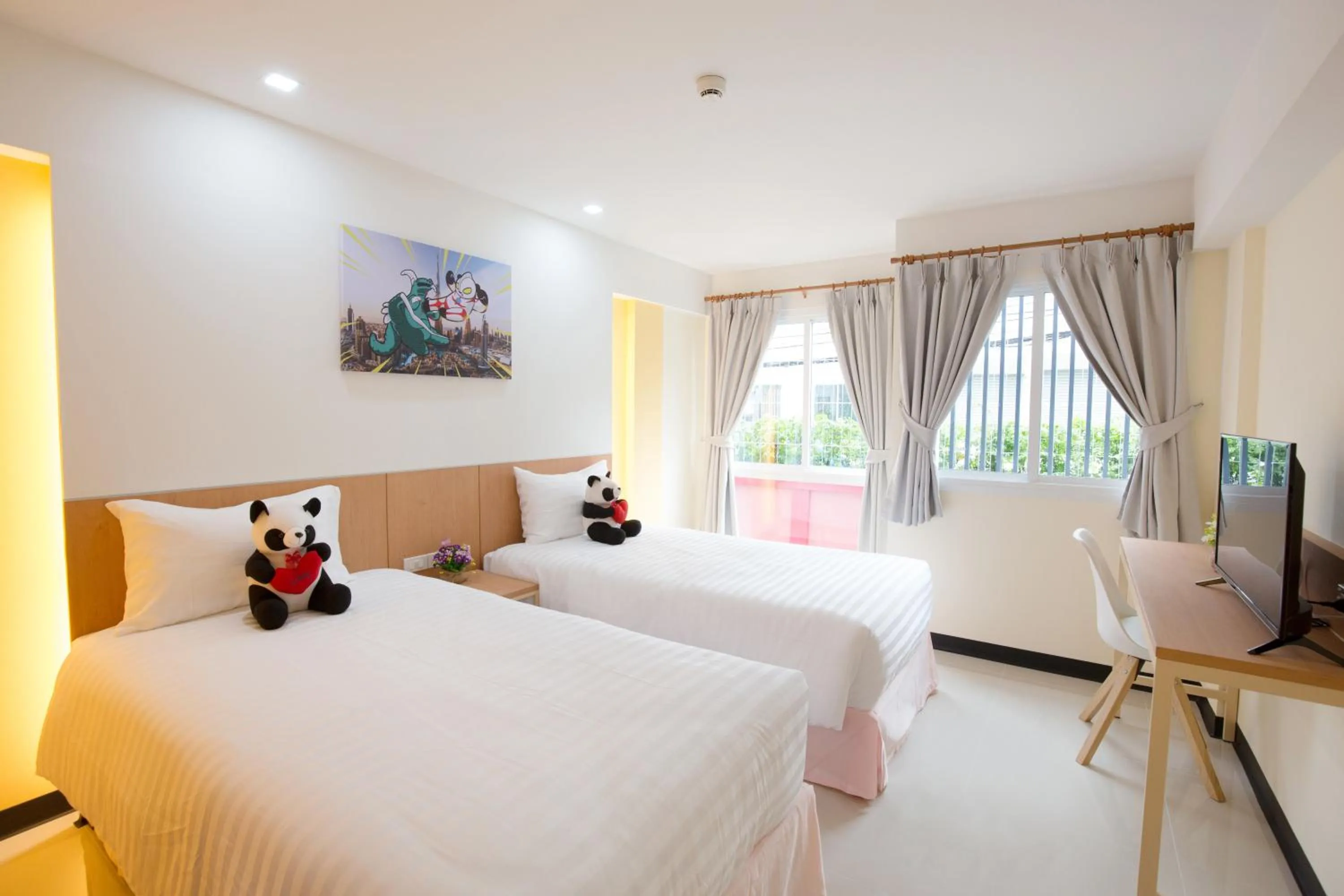 Photo of the whole room, Bed in Lucky panda Hotel