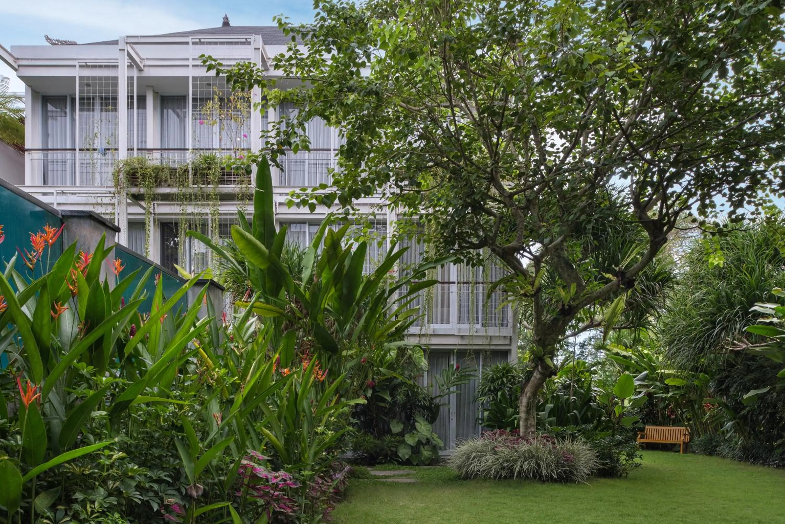 Garden view in Rimbun Canggu Hotel