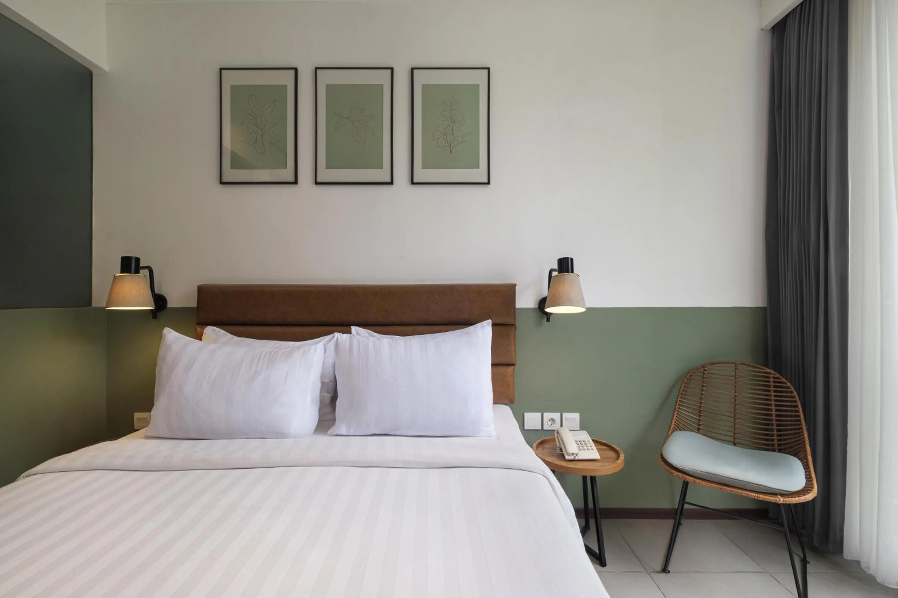 Bed in Rimbun Canggu Hotel