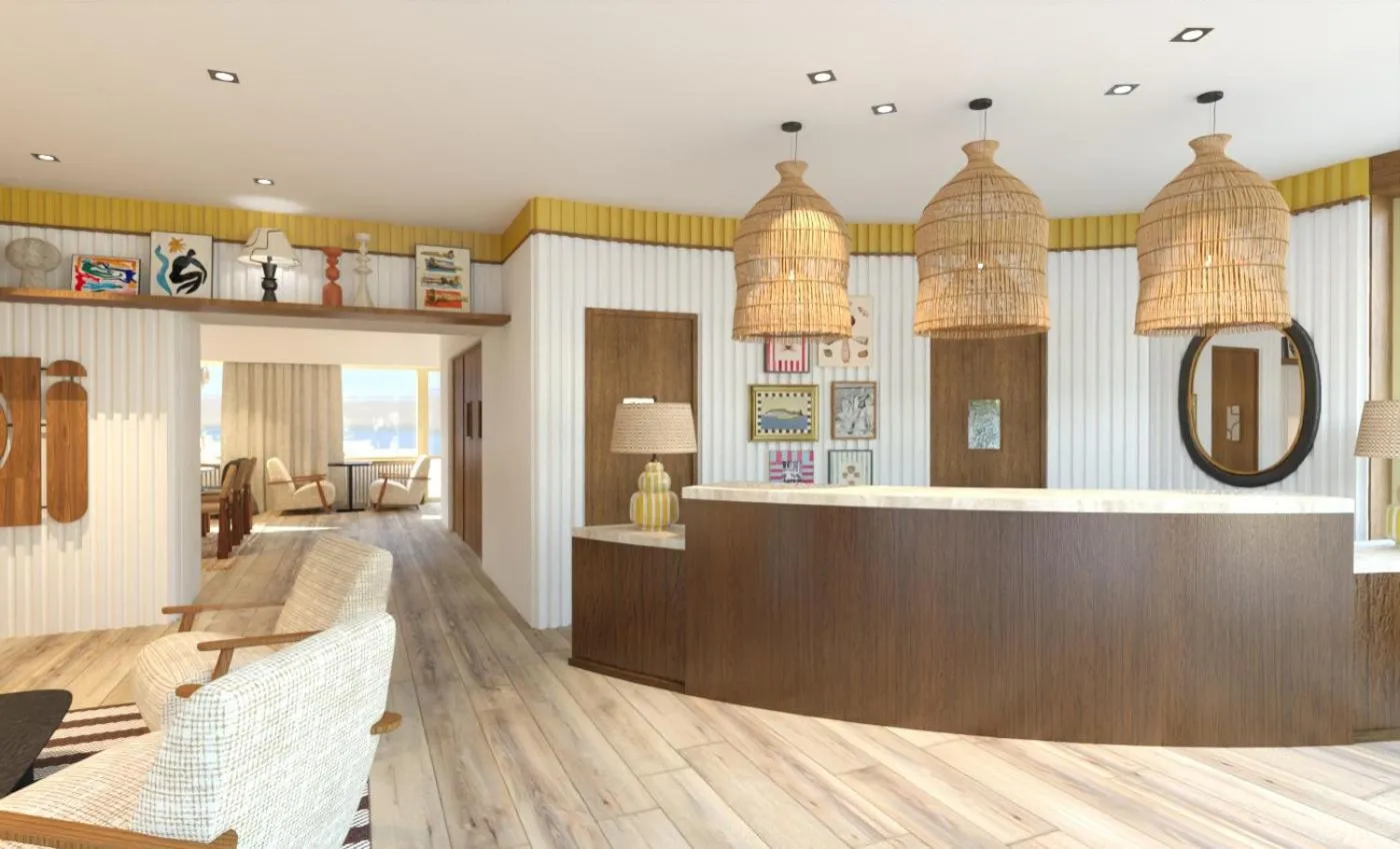 Lobby or reception in Hôtel Les Brises