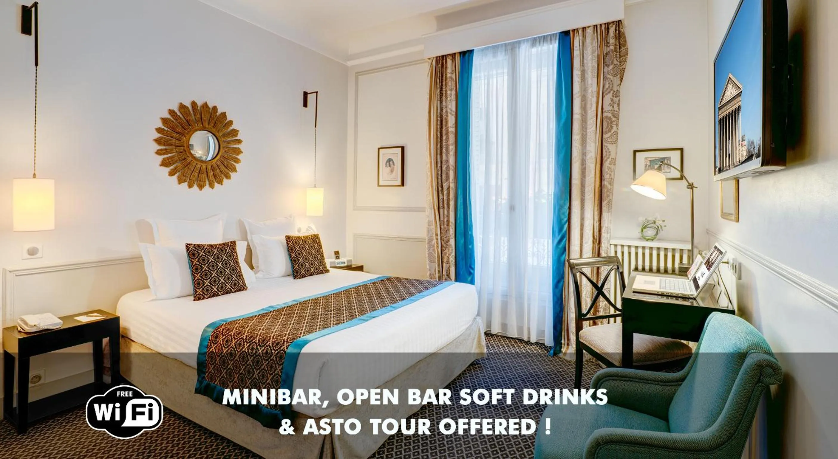 Photo of the whole room, Bed in Bradford Elysées - Astotel