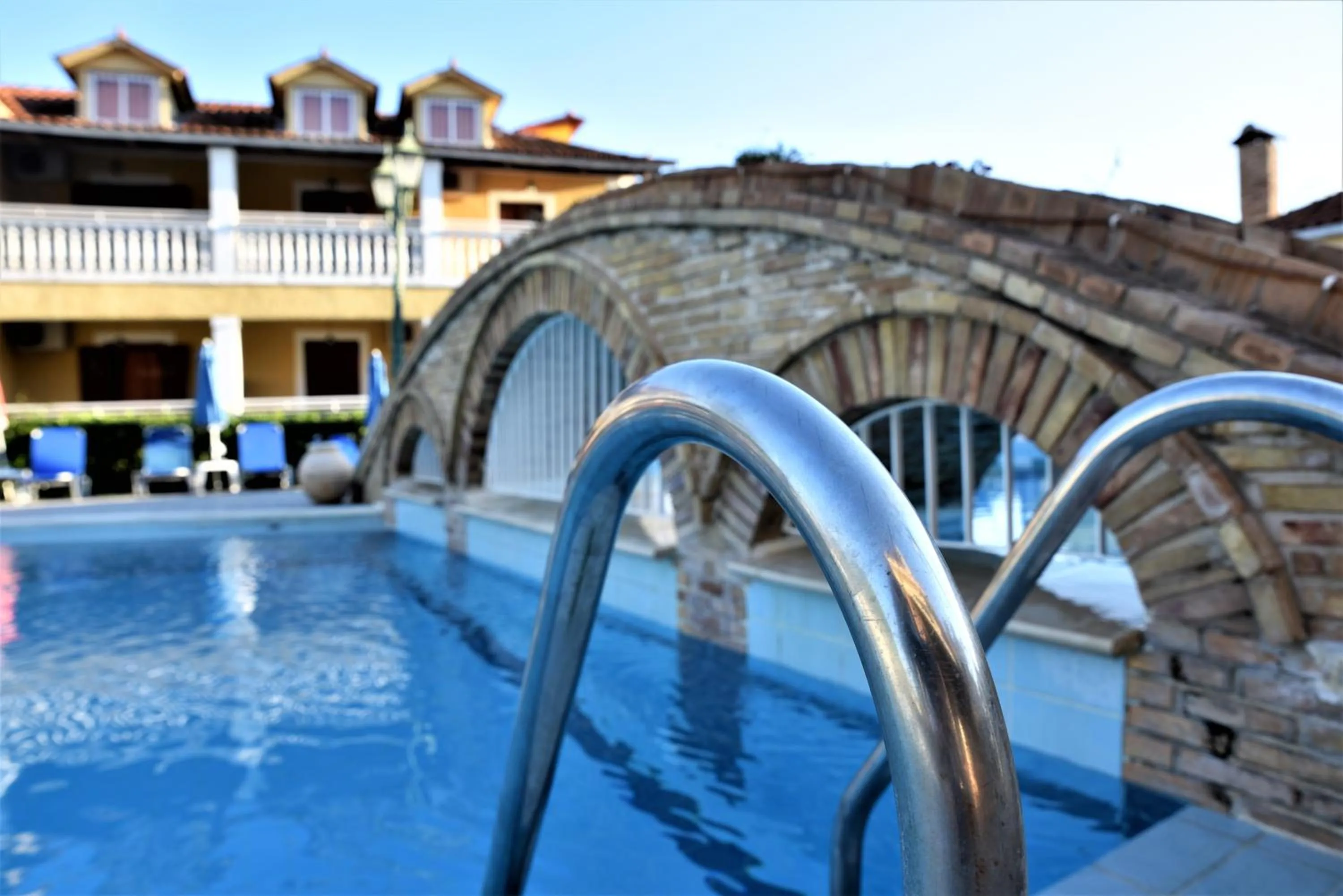 Pool view in Elpida Hotel