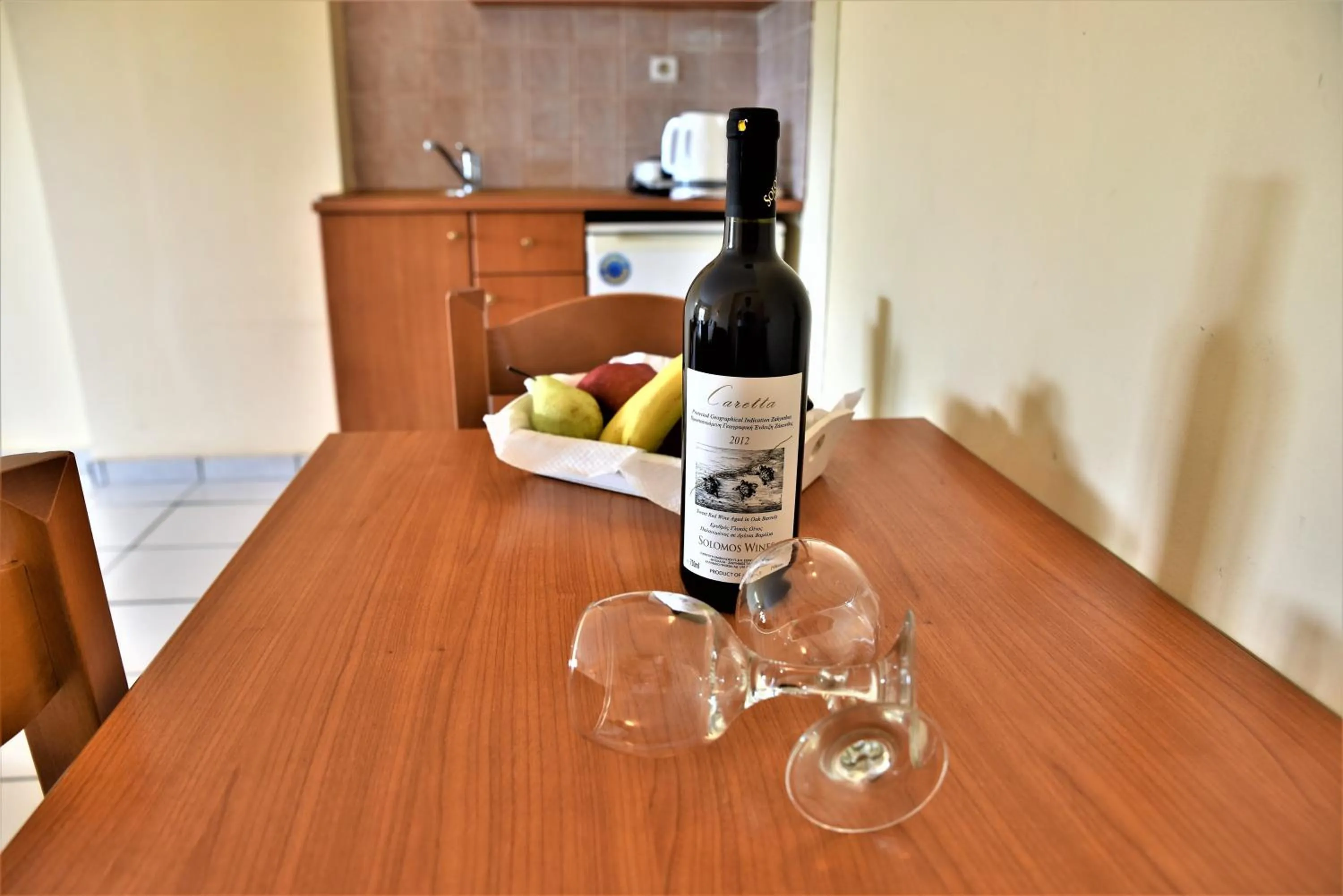 Kitchen or kitchenette in Elpida Hotel