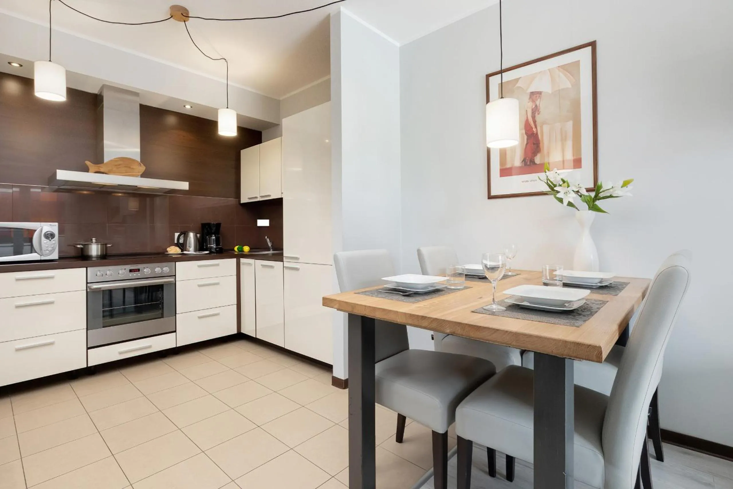 Kitchen or kitchenette in Apartamenty Aquarius by Noclegi Renters