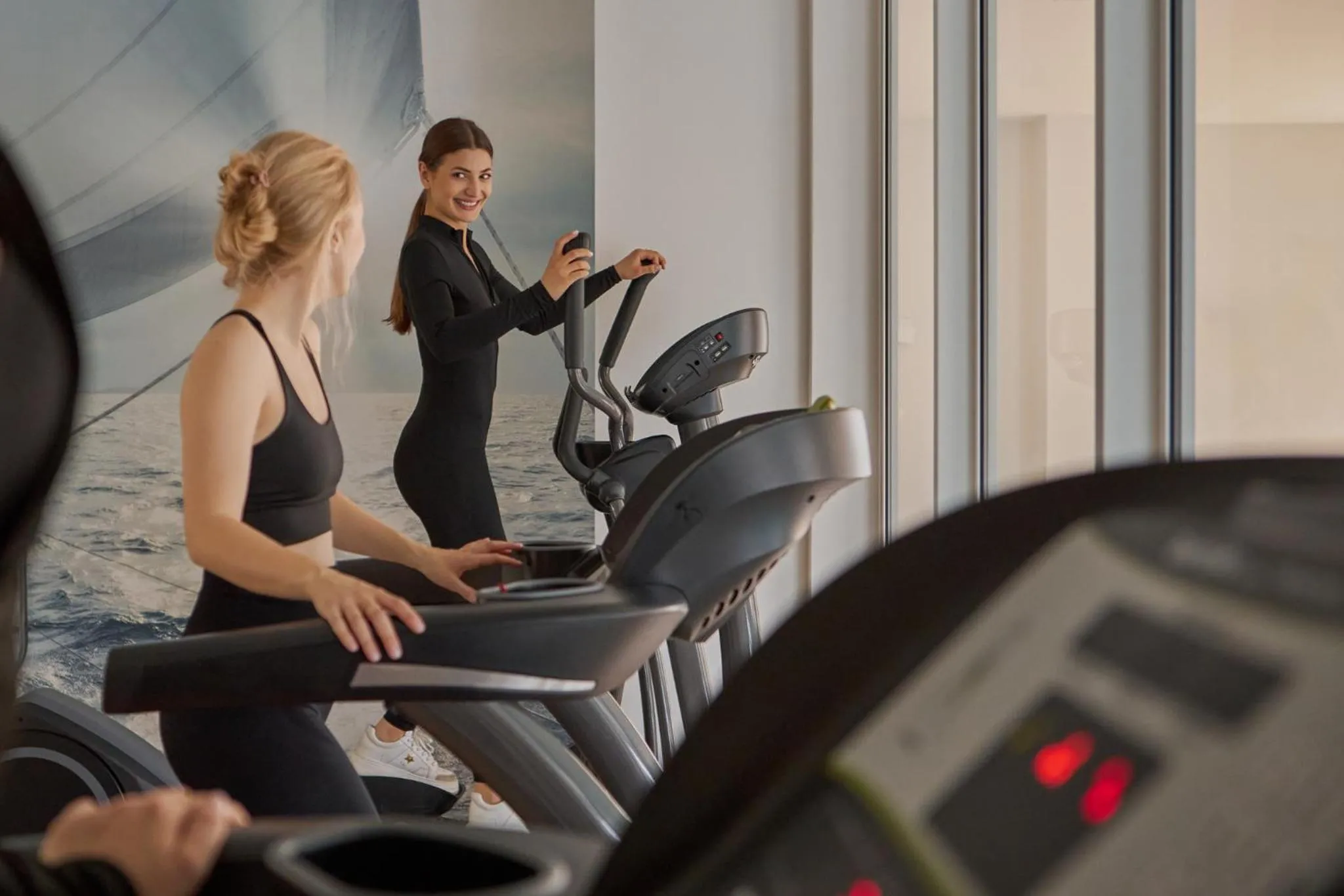 People in Waterlane Island - Riverview Pool, SPA, Gym & Parking by Downtown Apartments