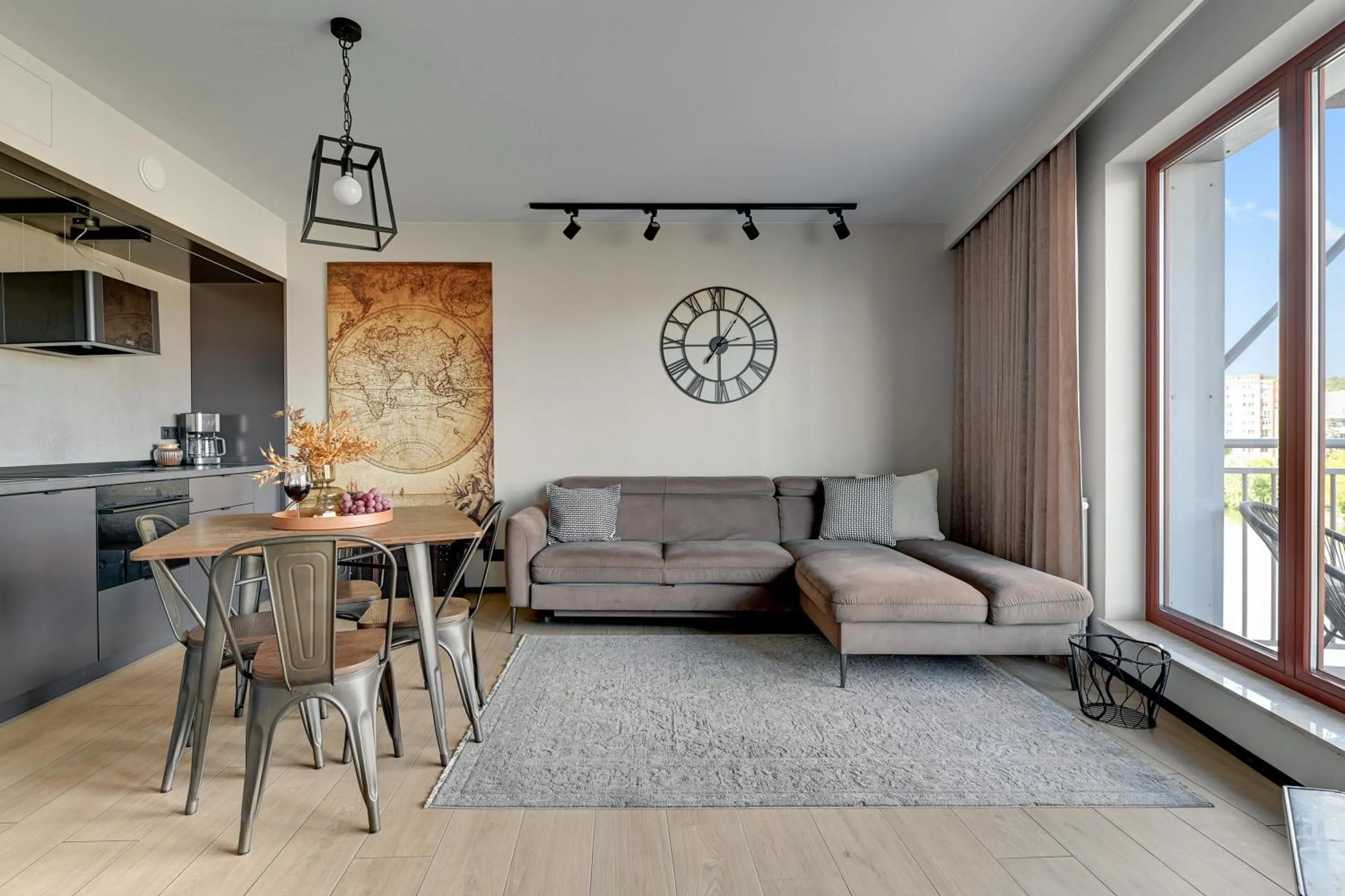 Kitchen or kitchenette in Waterlane Island - Riverview Pool, SPA, Gym & Parking by Downtown Apartments