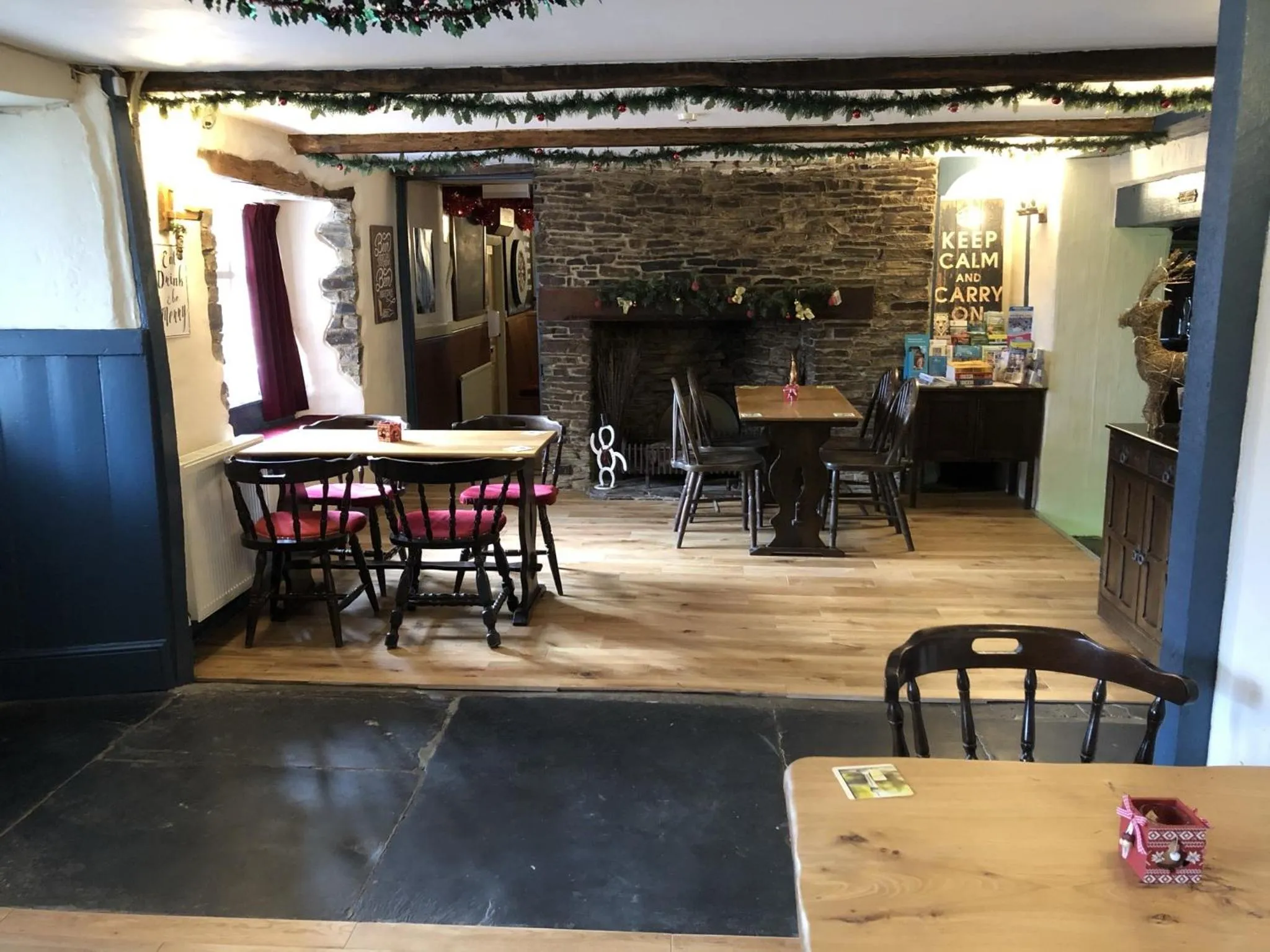 Dining area in Blue Lion Inn