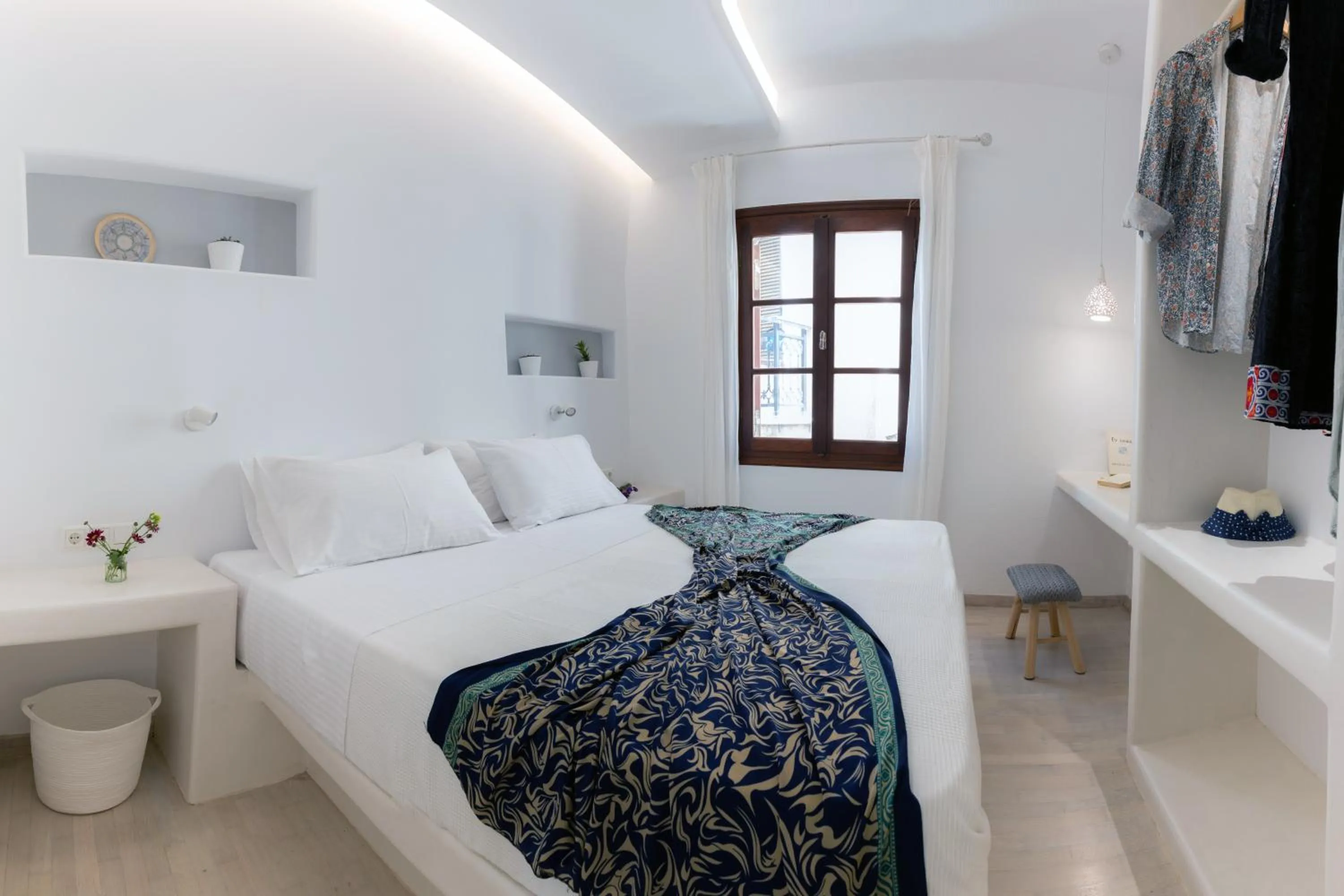 Bed in Arco Naxos Luxury Apartments
