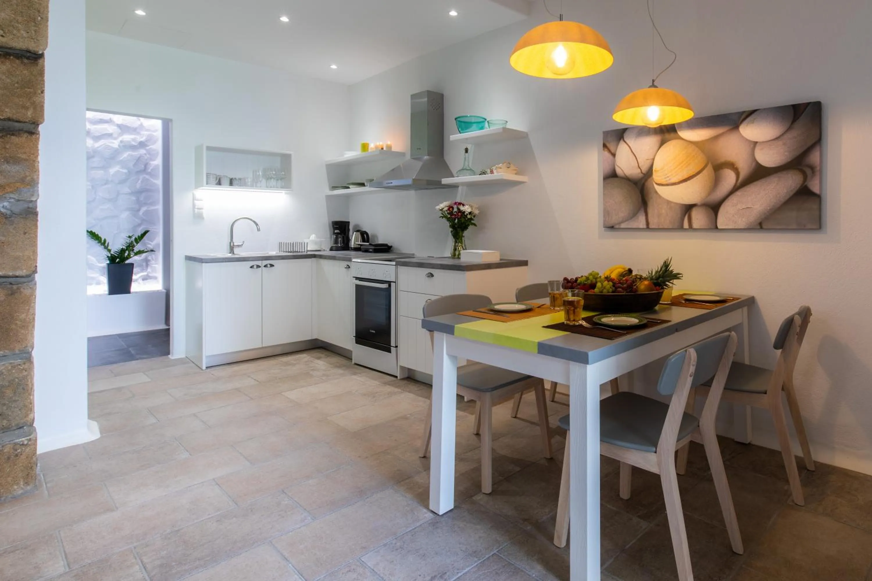 Shower in Arco Naxos Luxury Apartments