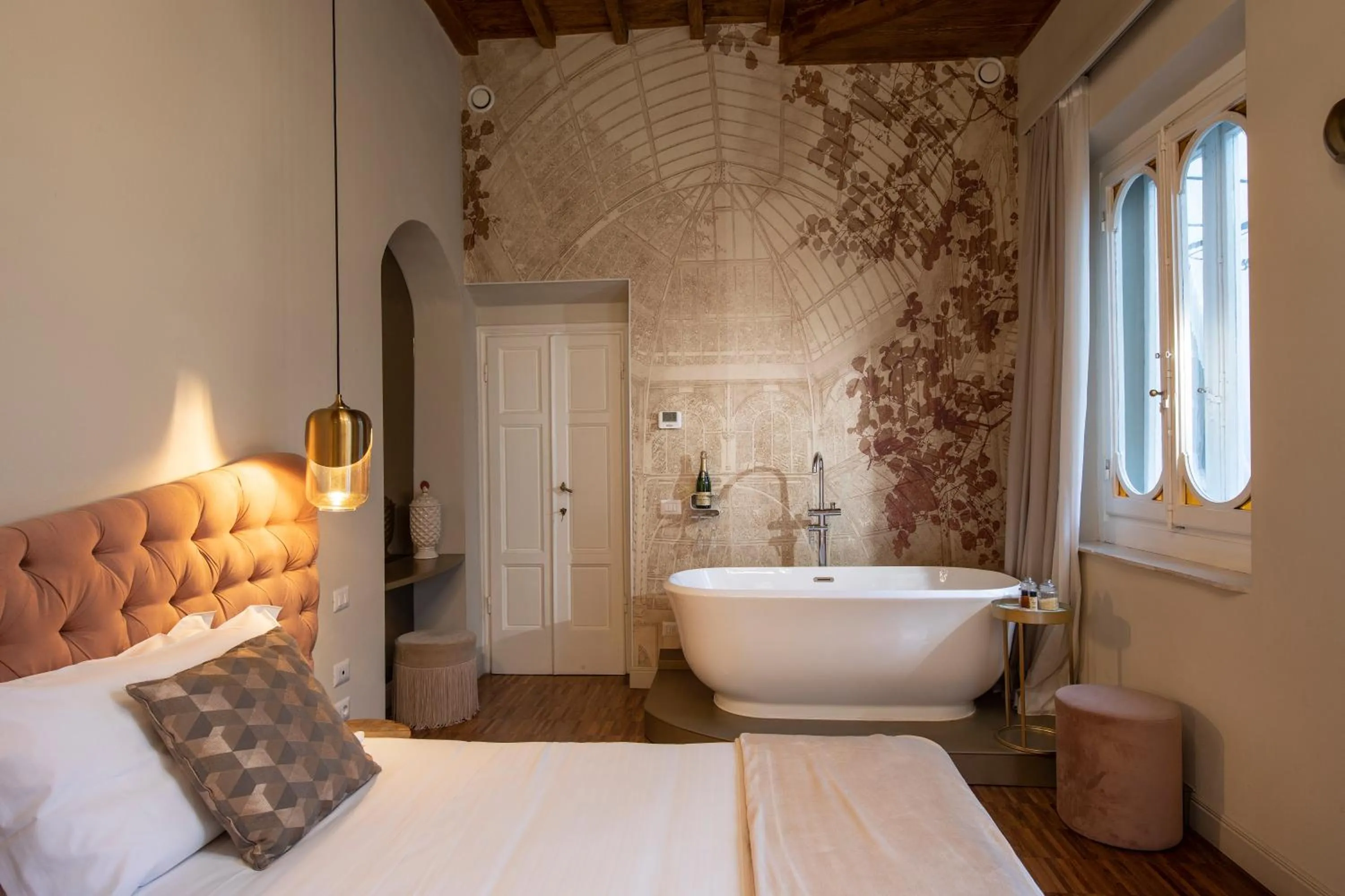 Bed in Ricasoli Garden Relais