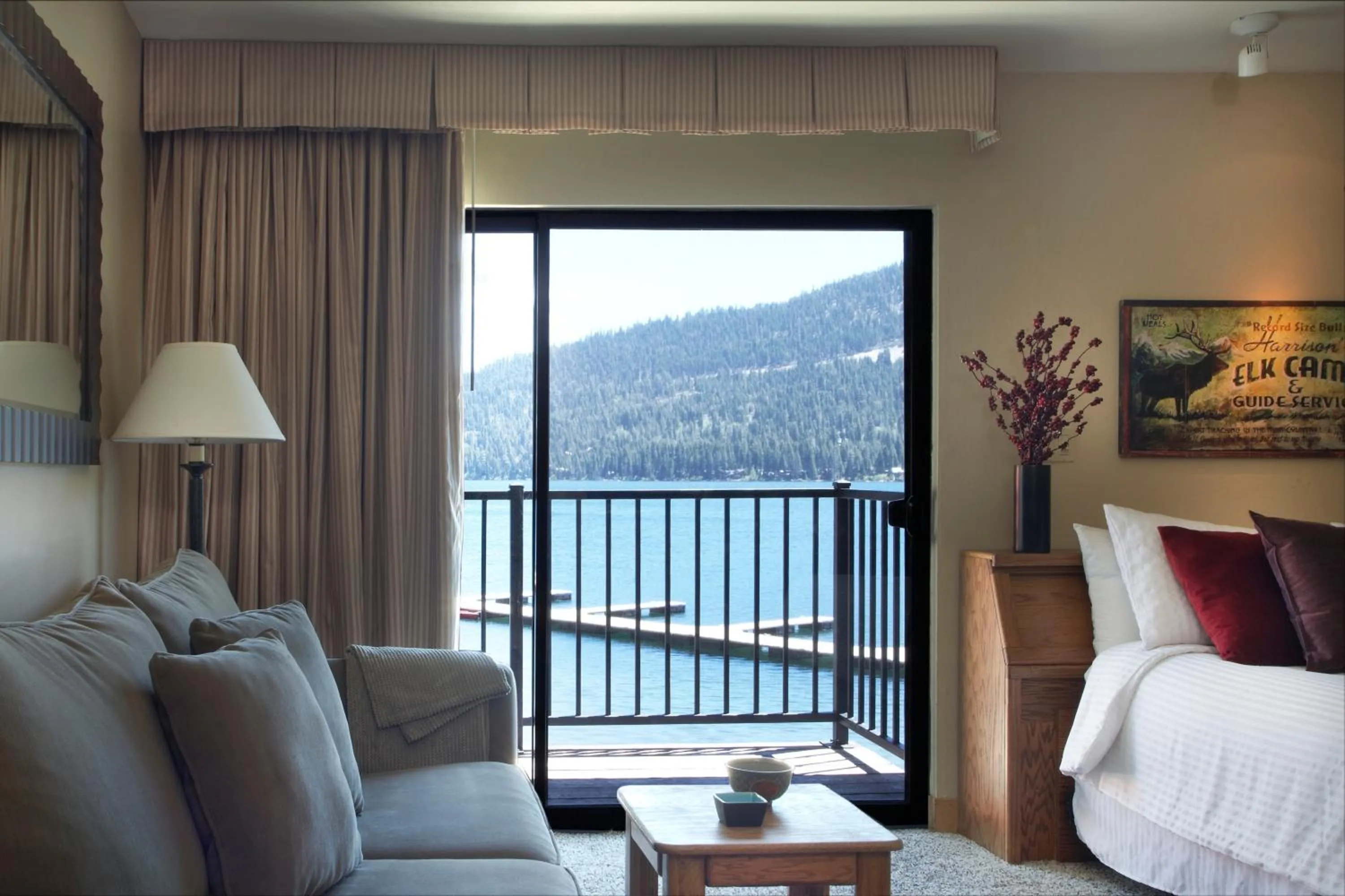 Bed, Seating Area in Donner Lake Village