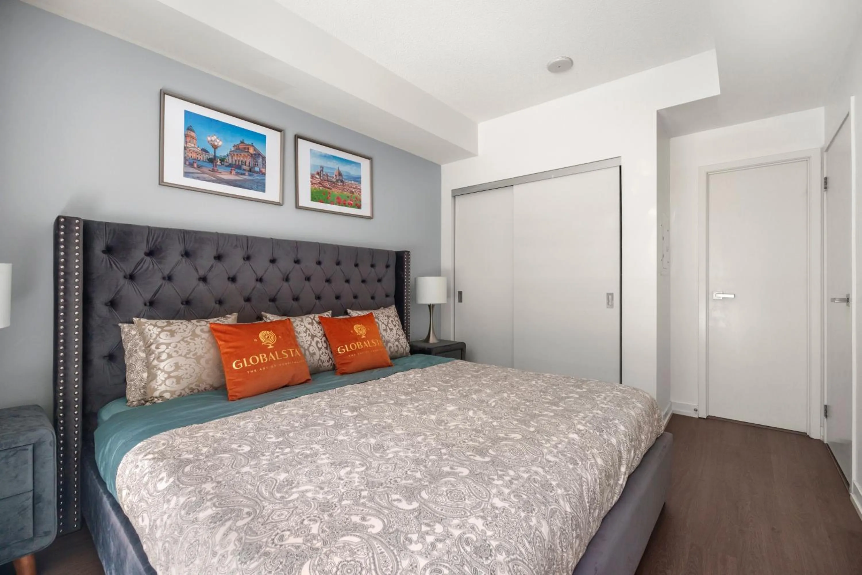 Bed in Modern Lillian St Apartments by GLOBALSTAY