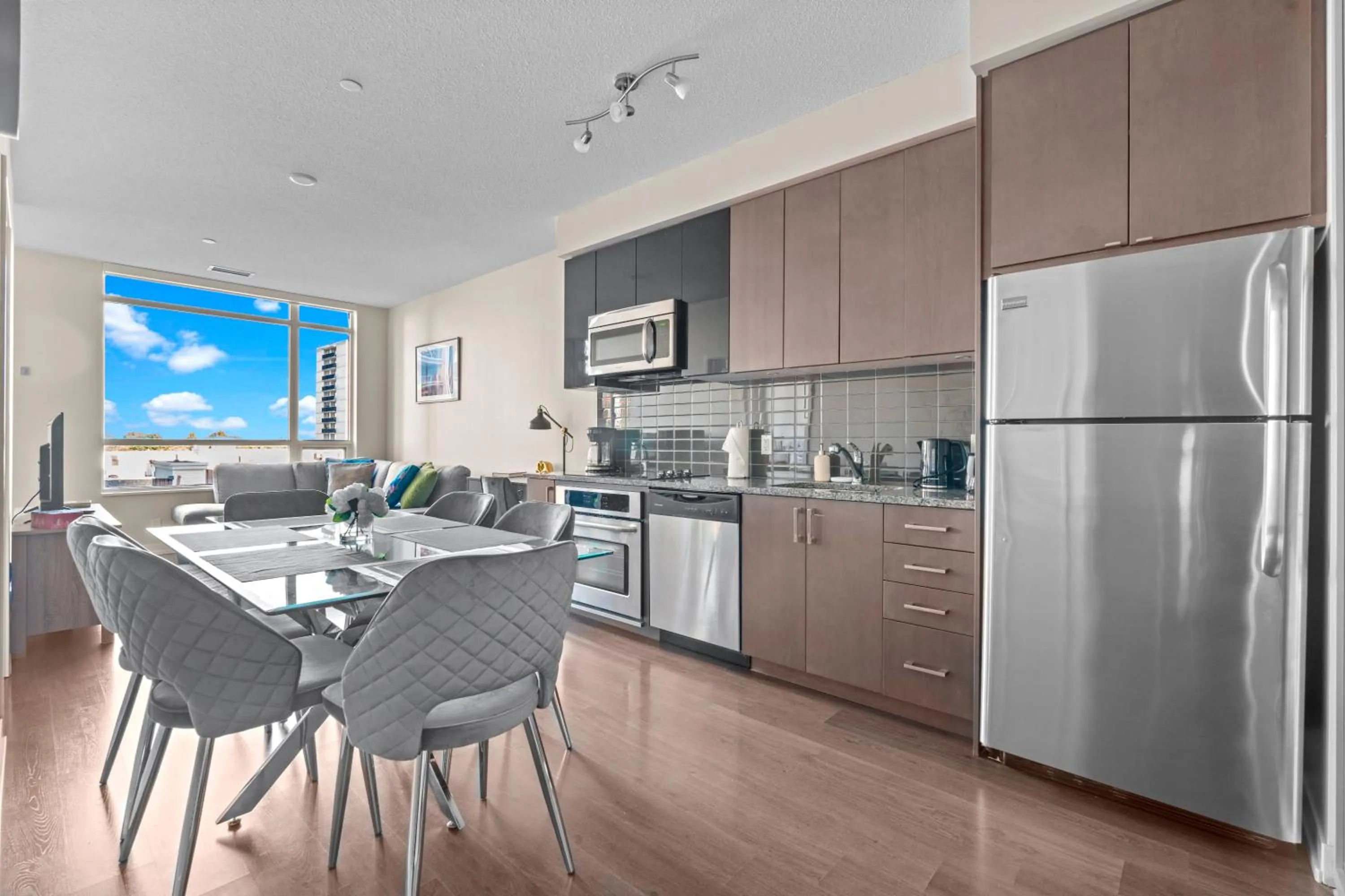 Kitchen or kitchenette in Modern Lillian St Apartments by GLOBALSTAY