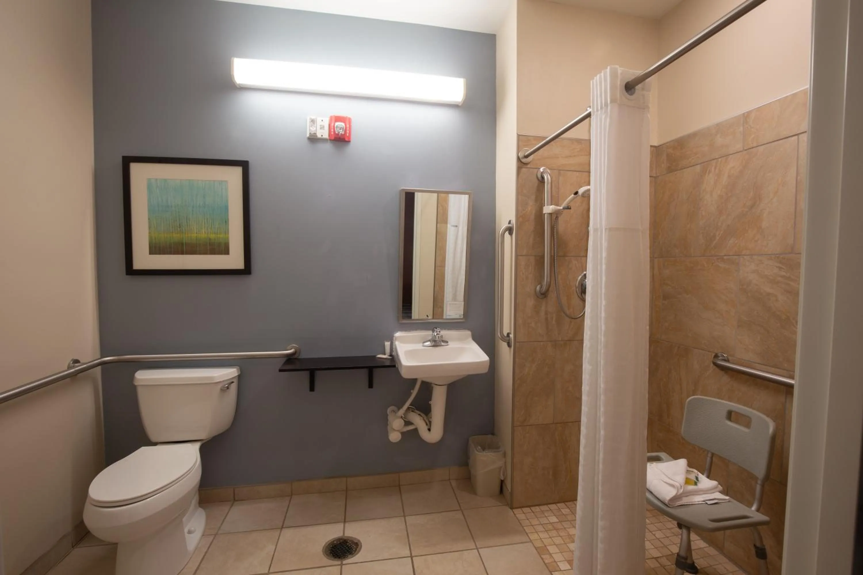 Shower in Microtel Inn & Suites by Wyndham Waynesburg