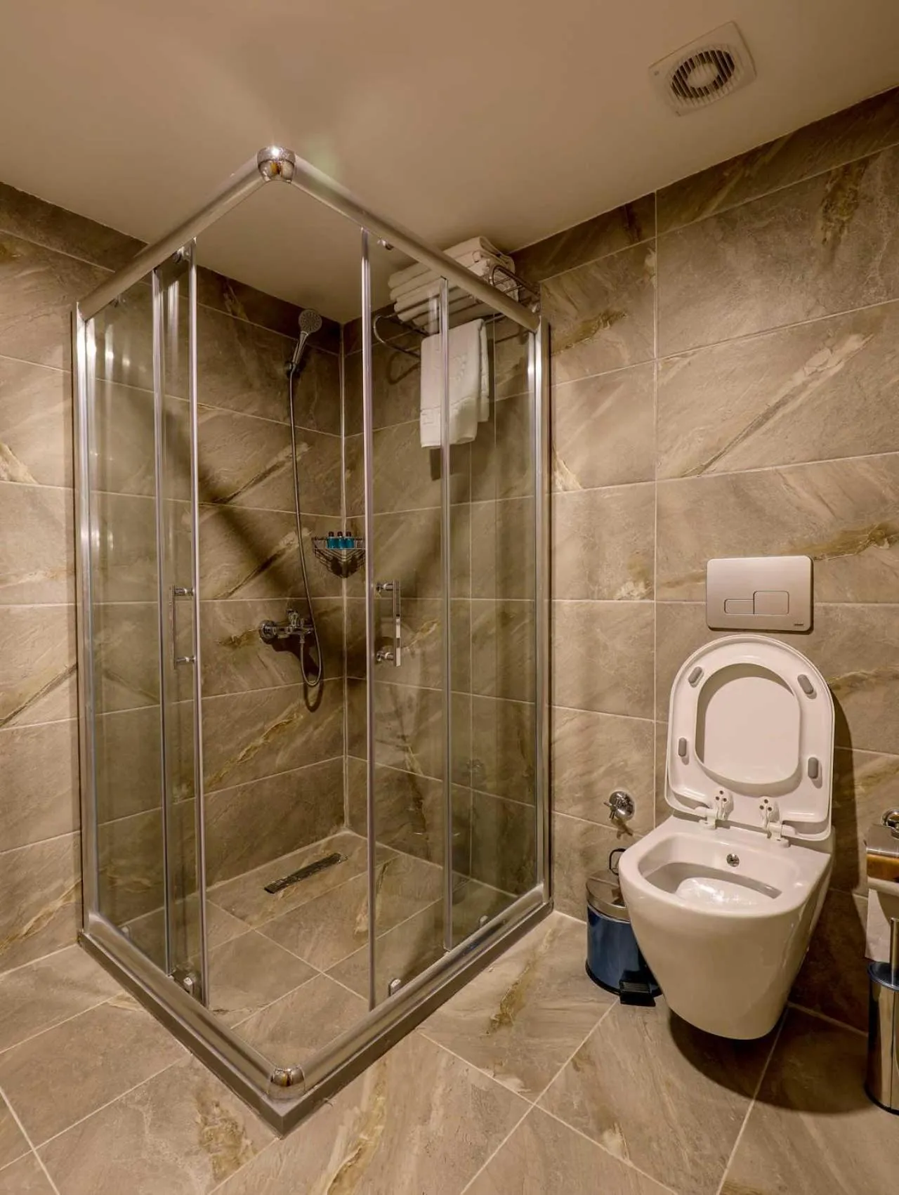 Shower in Grand Elmira Suites