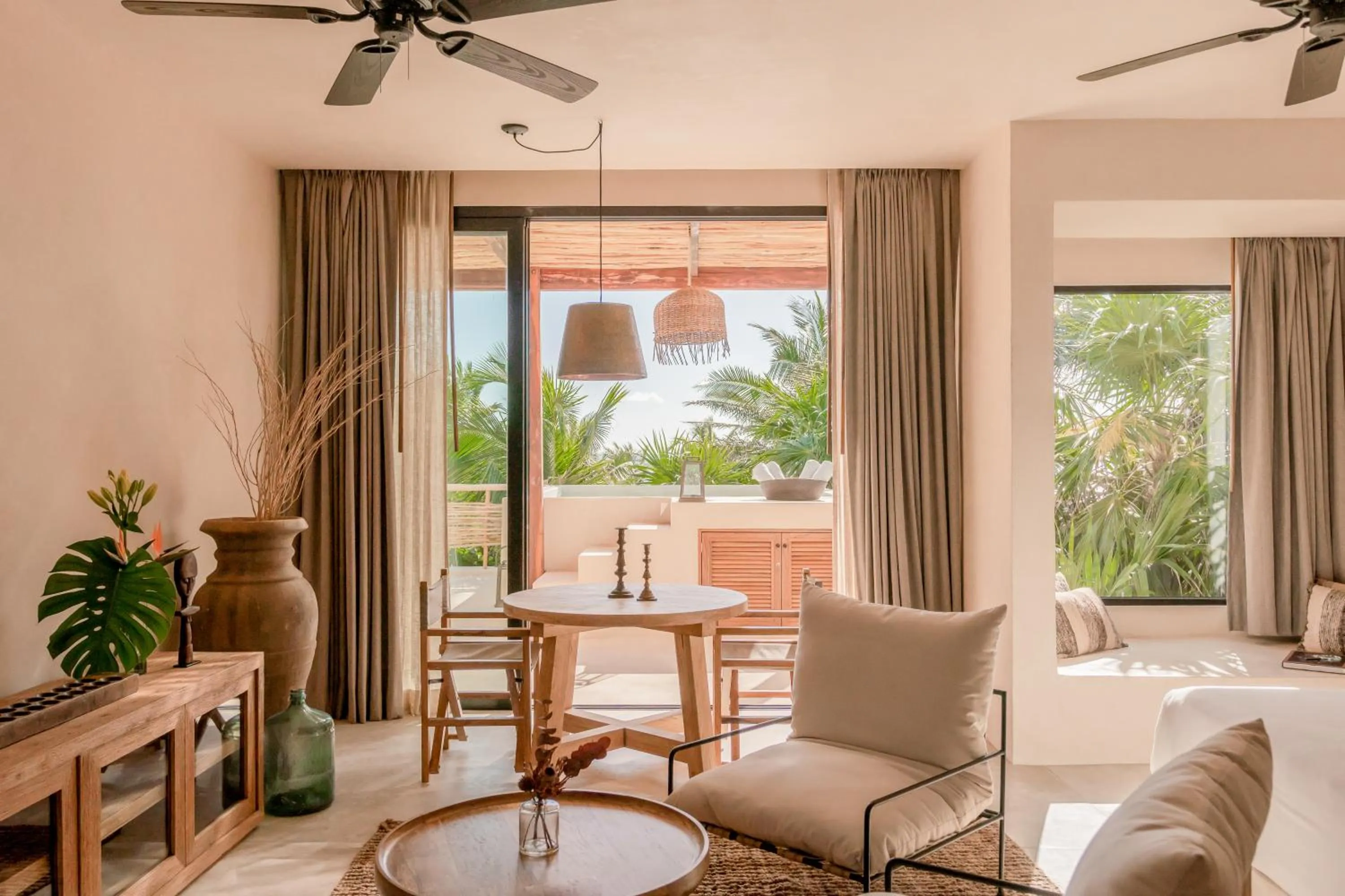 Living room in Aldea Canzul Tulum
