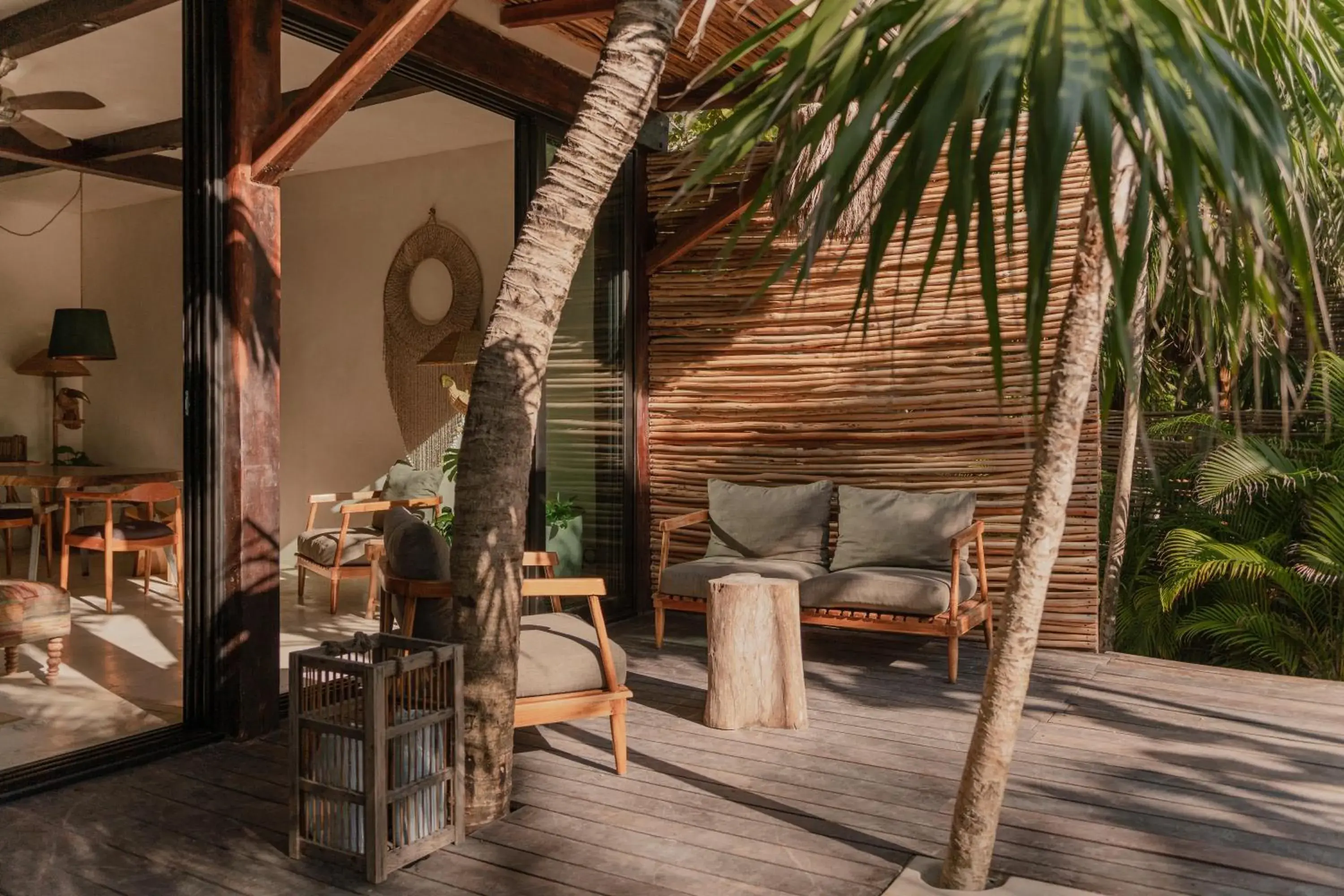 Seating area in Aldea Canzul Tulum