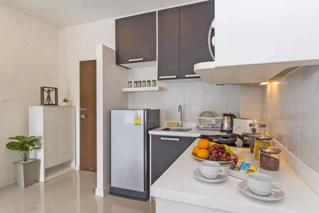 stove in Chic Condo by RESAVA
