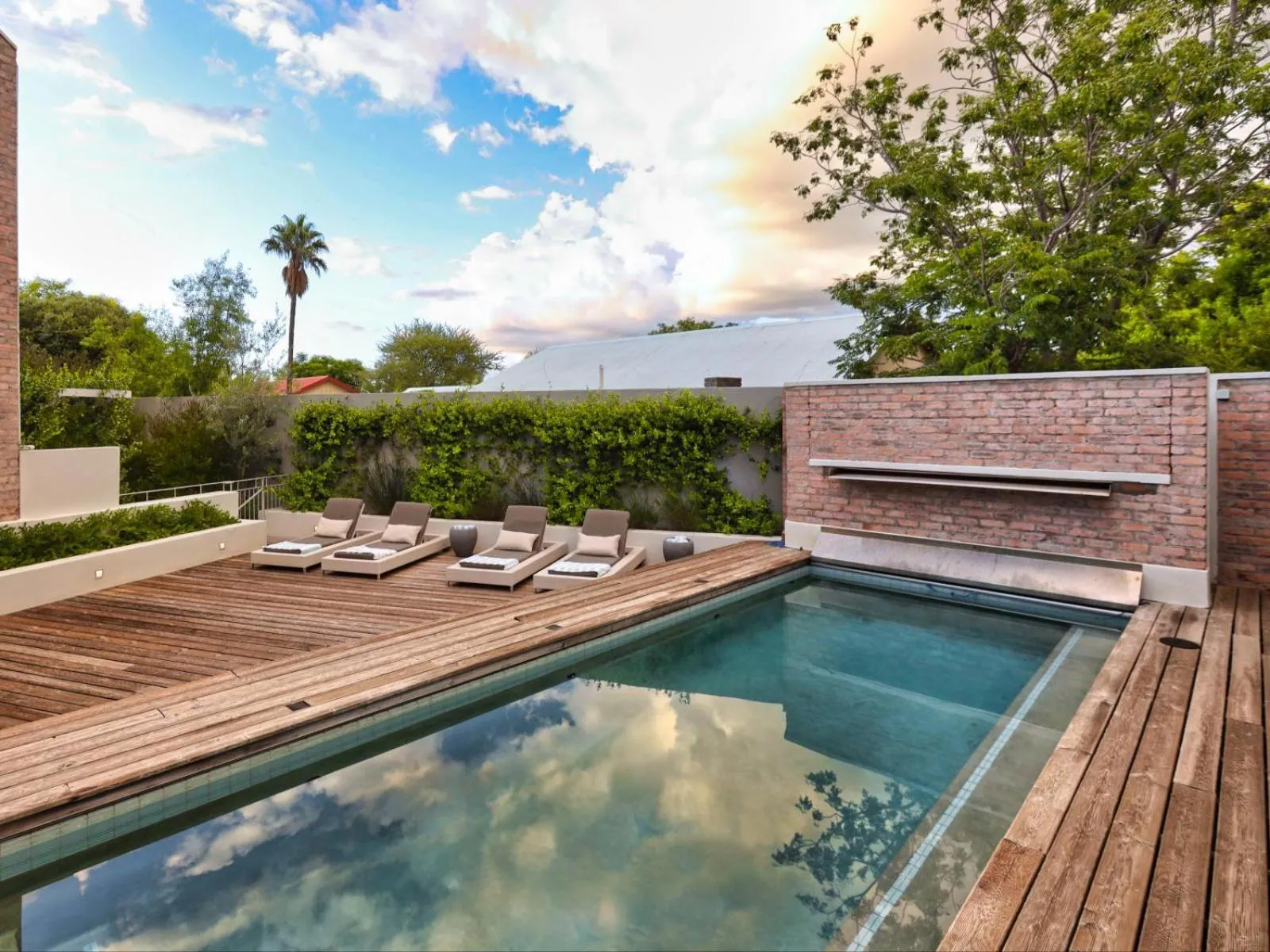 Pool view in The Windhoek Luxury Suites