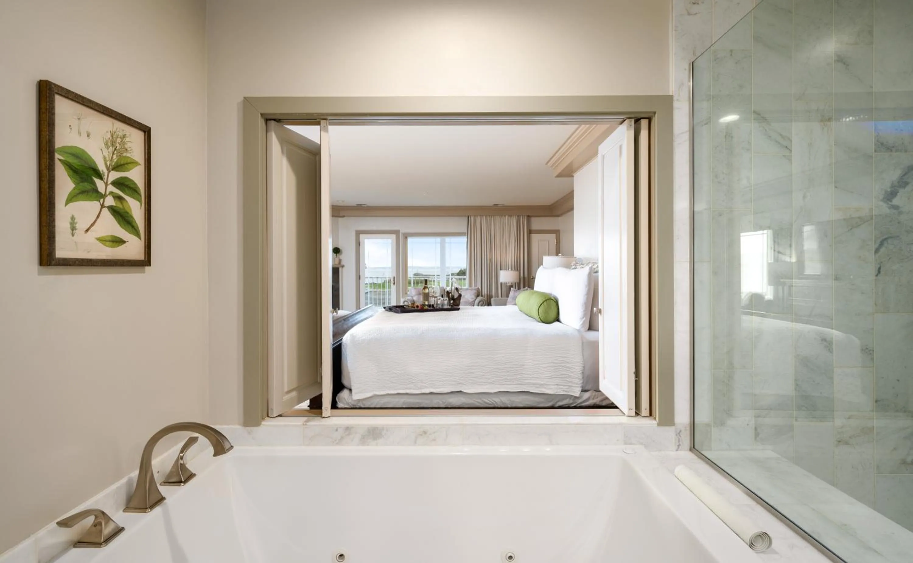 Bed in Hotel Bellwether on Bellingham Bay