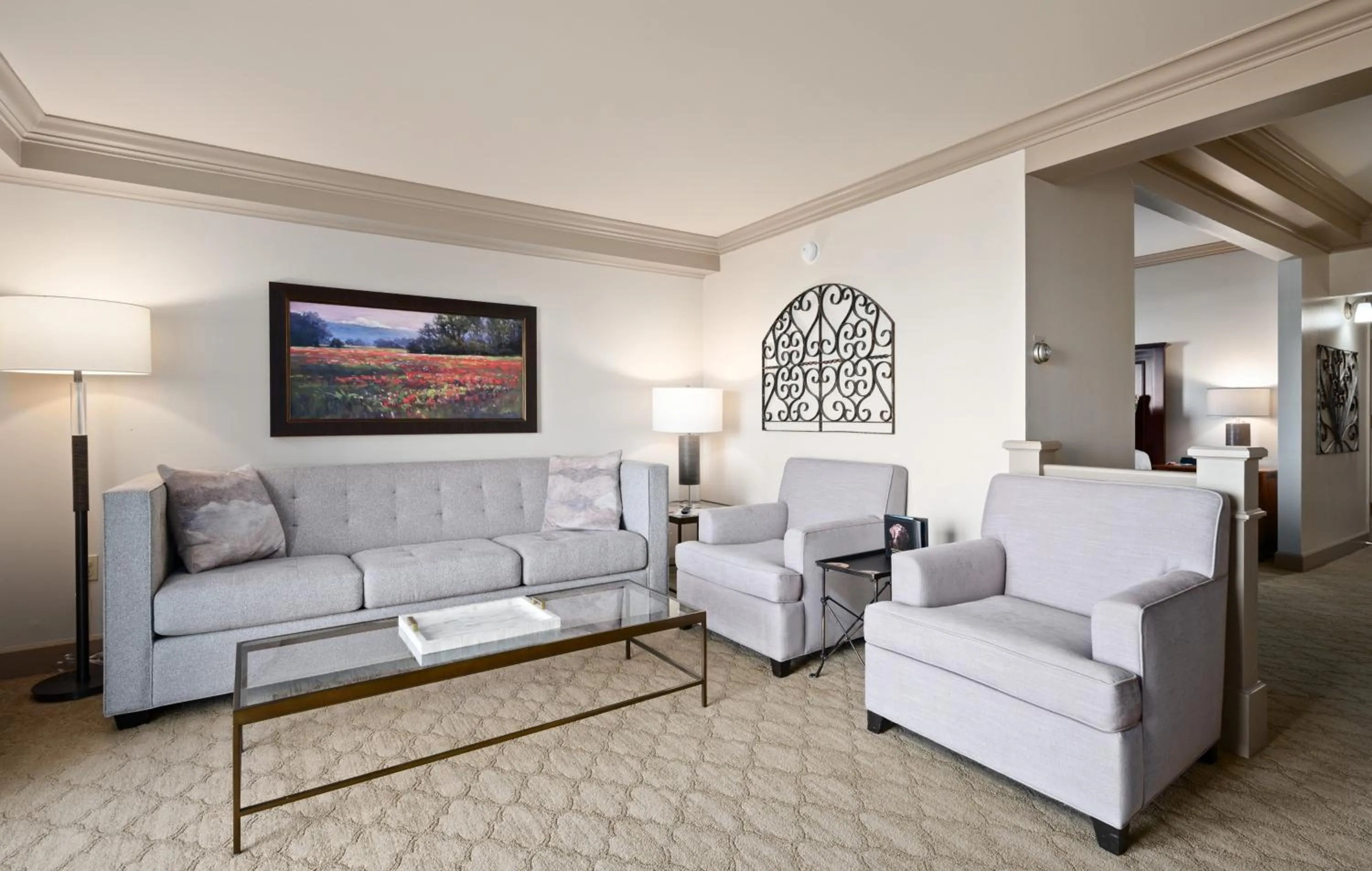 Living room in Hotel Bellwether on Bellingham Bay