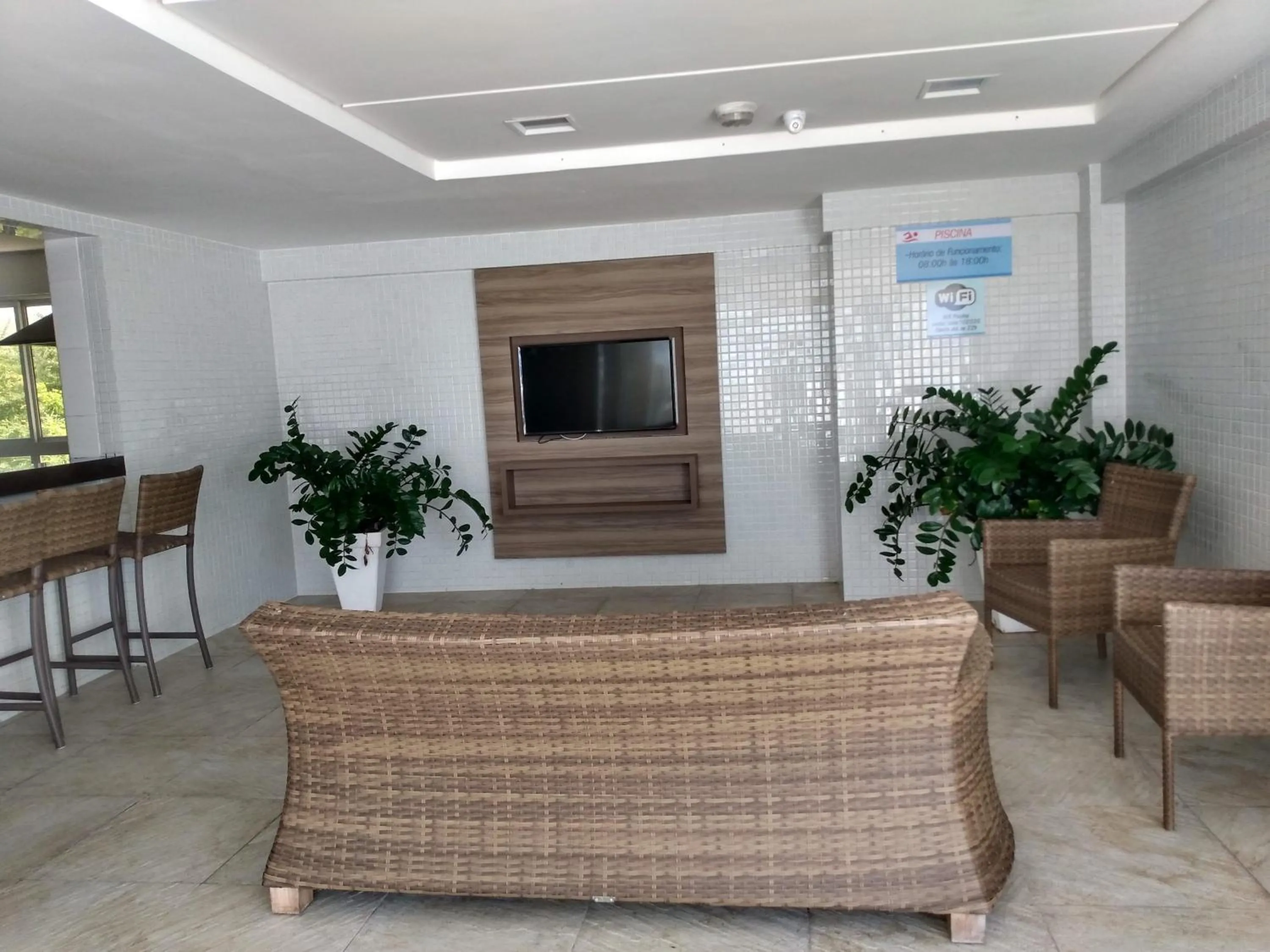 Lounge or bar in Flat beira-mar TAMBAÚ