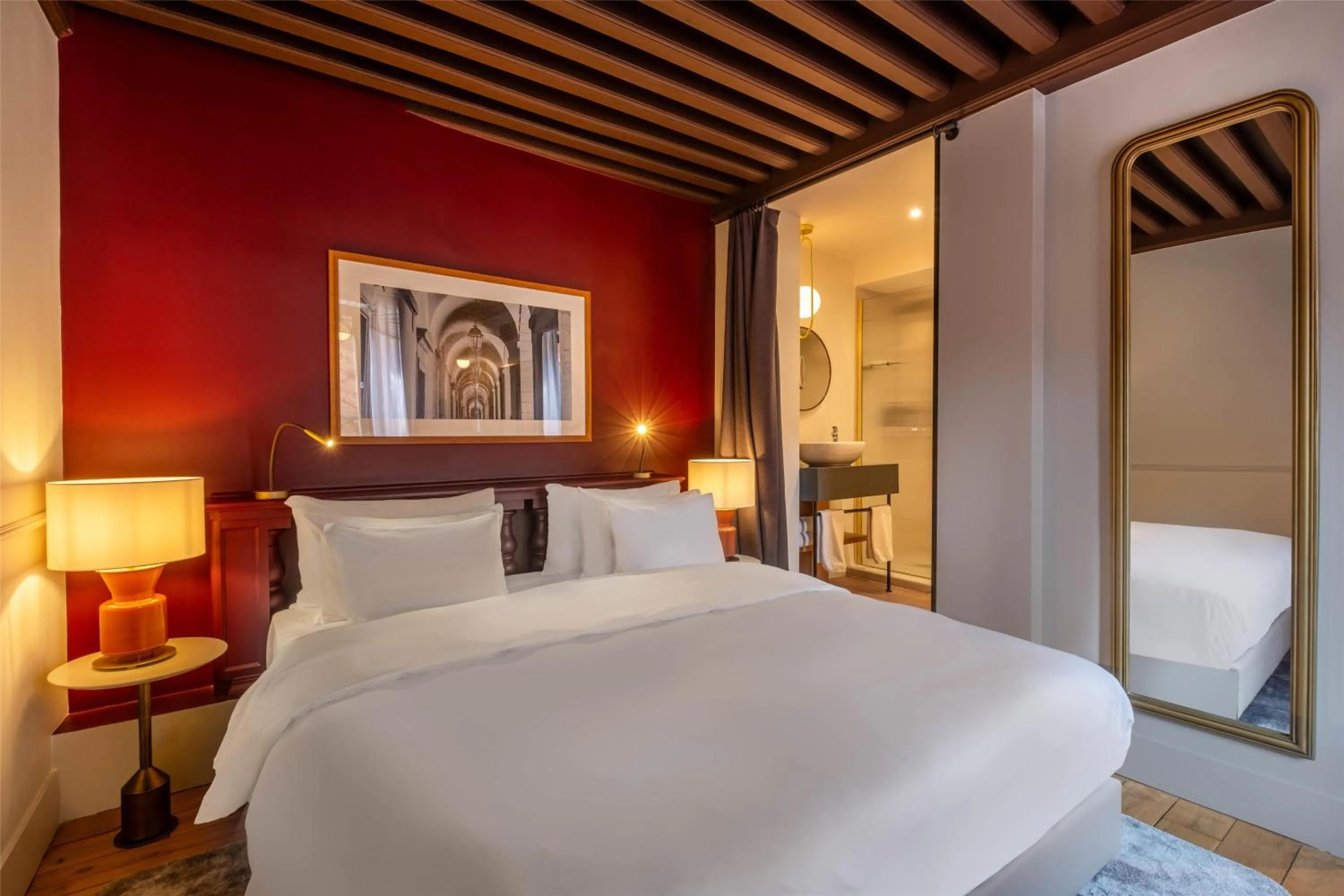 Bedroom, Bed in Cour des Loges Lyon, A Radisson Collection Hotel