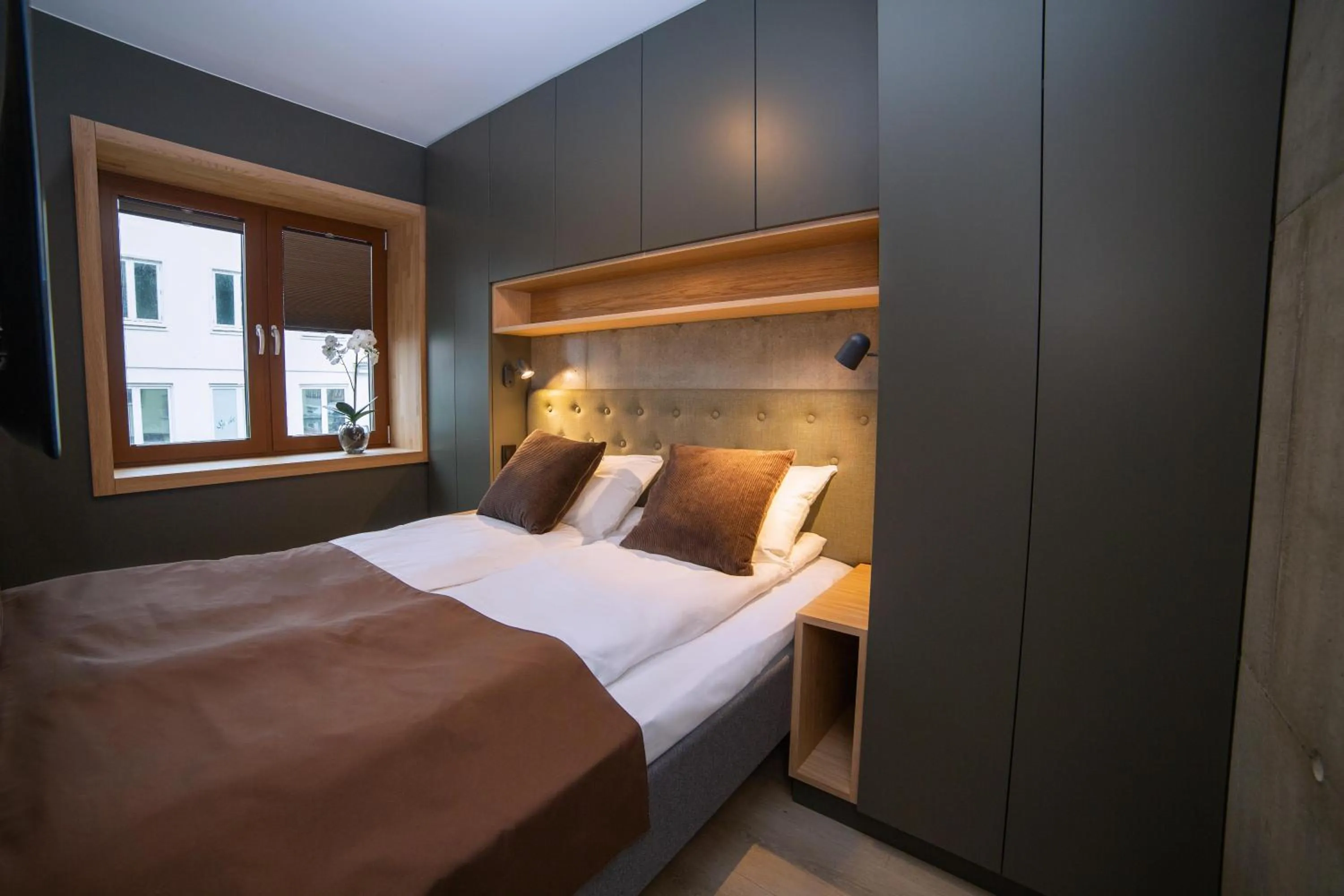 Bedroom, Bed in Home Again Apartments Kirkegata