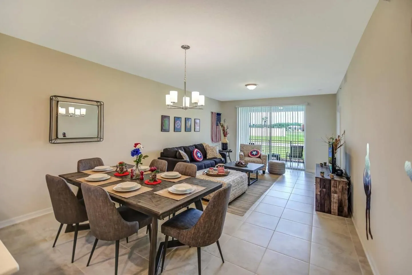 Living room in H - New 2 Bedroom Condo - 5 Miles to Disney - Free Water Park