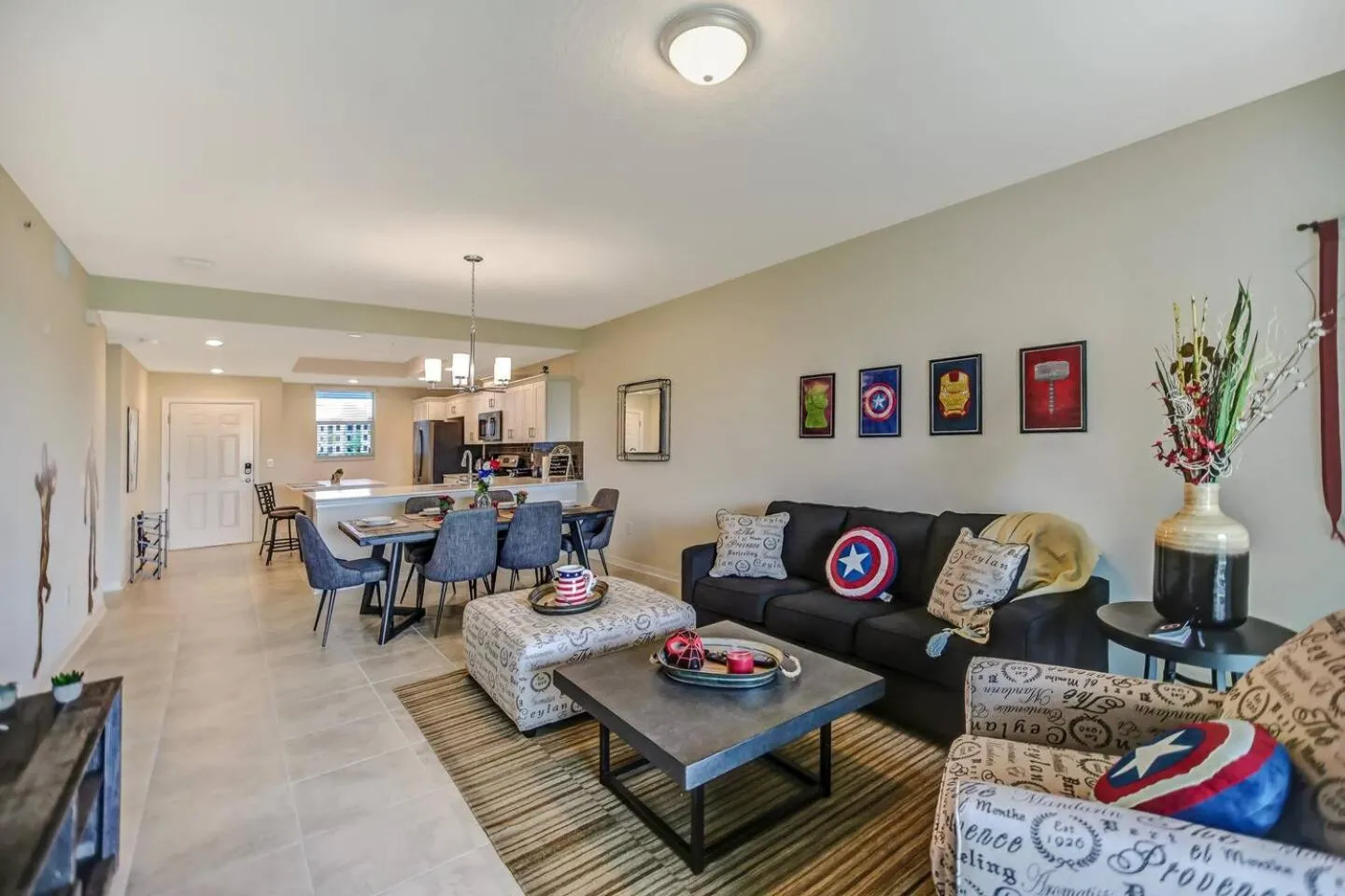 Living room in H - New 2 Bedroom Condo - 5 Miles to Disney - Free Water Park