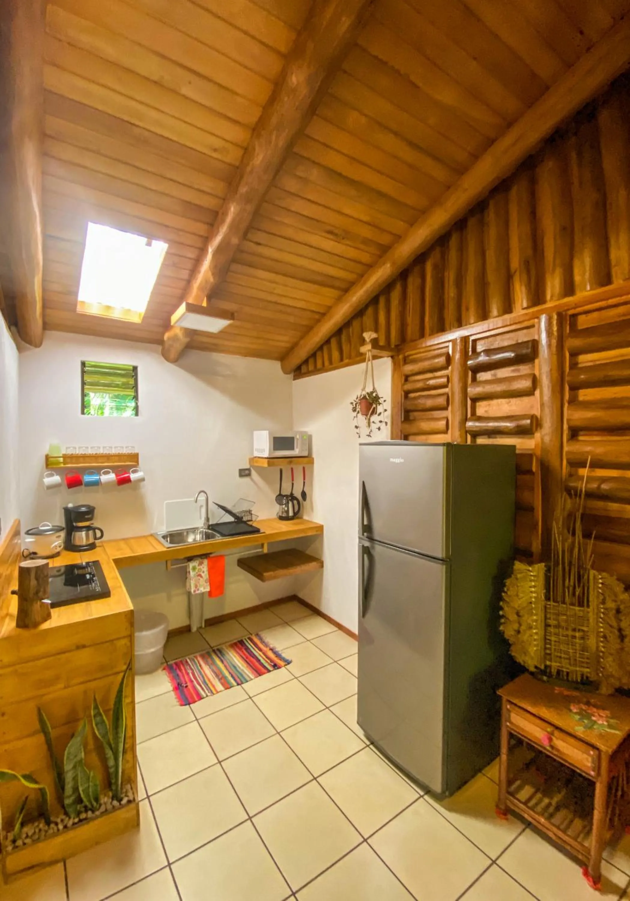 Kitchen or kitchenette in Cabañas Lamaite