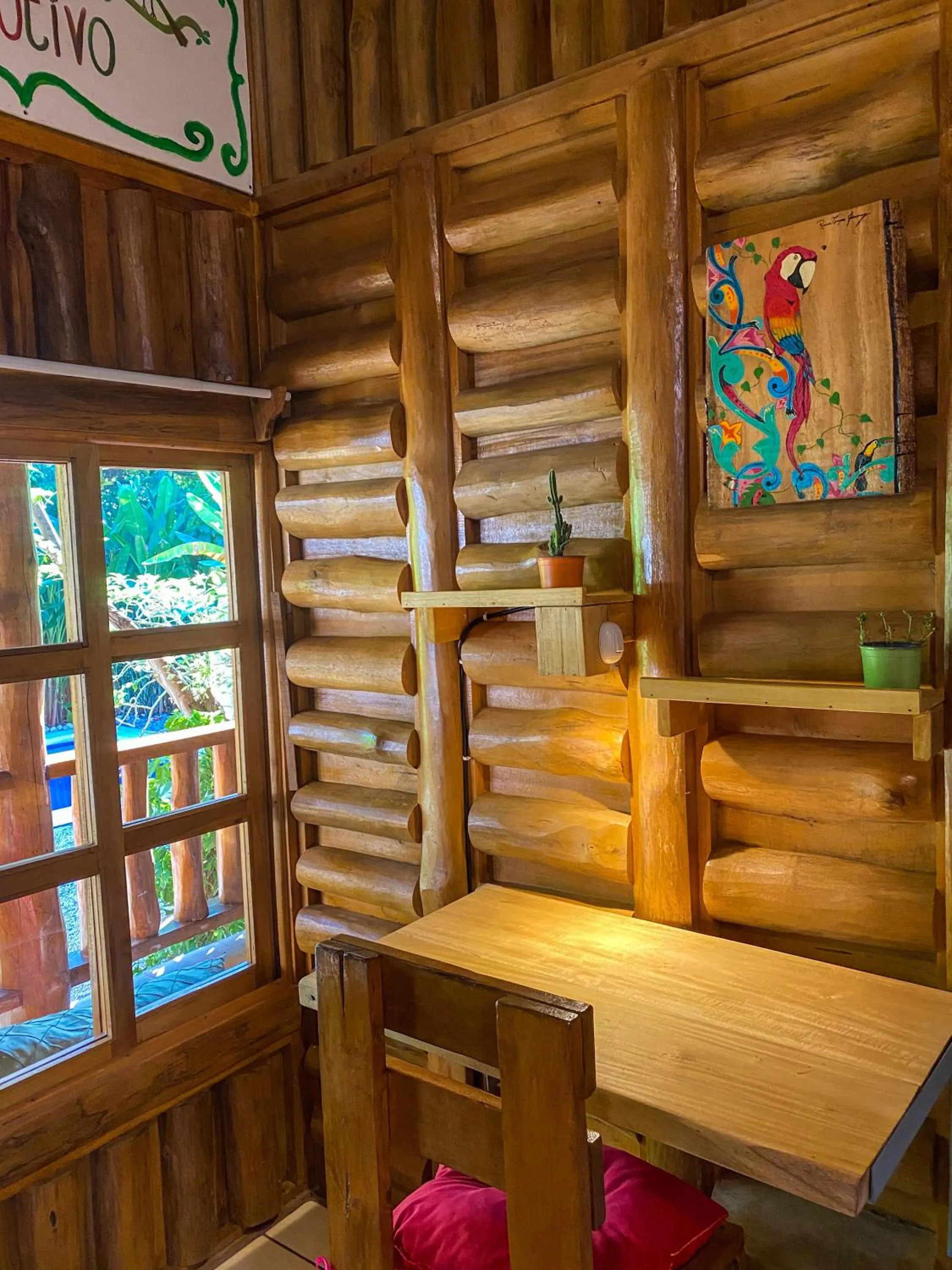 Seating area in Cabañas Lamaite