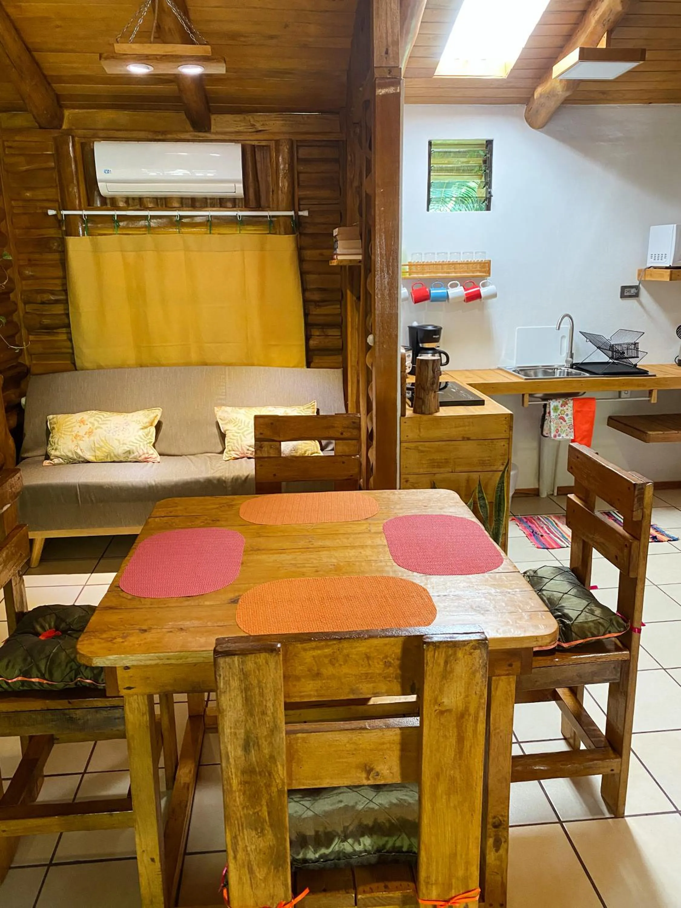 Living room in Cabañas Lamaite
