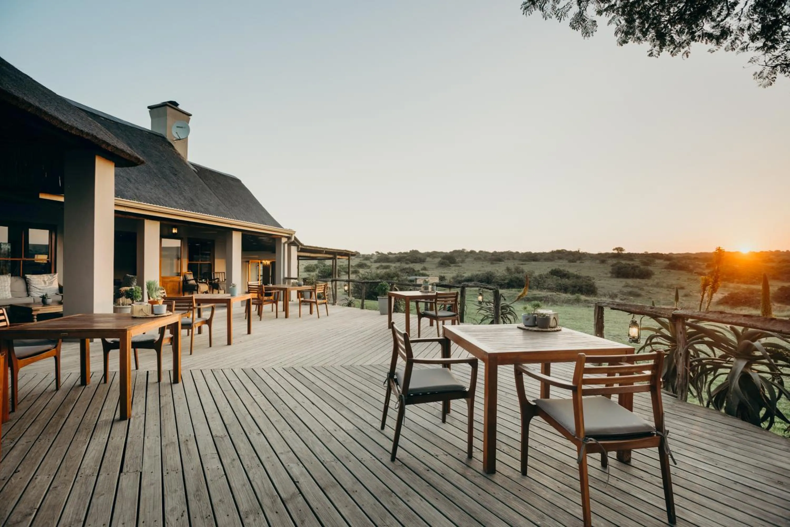 Patio in Hlosi Game Lodge - Amakhala Game Reserve