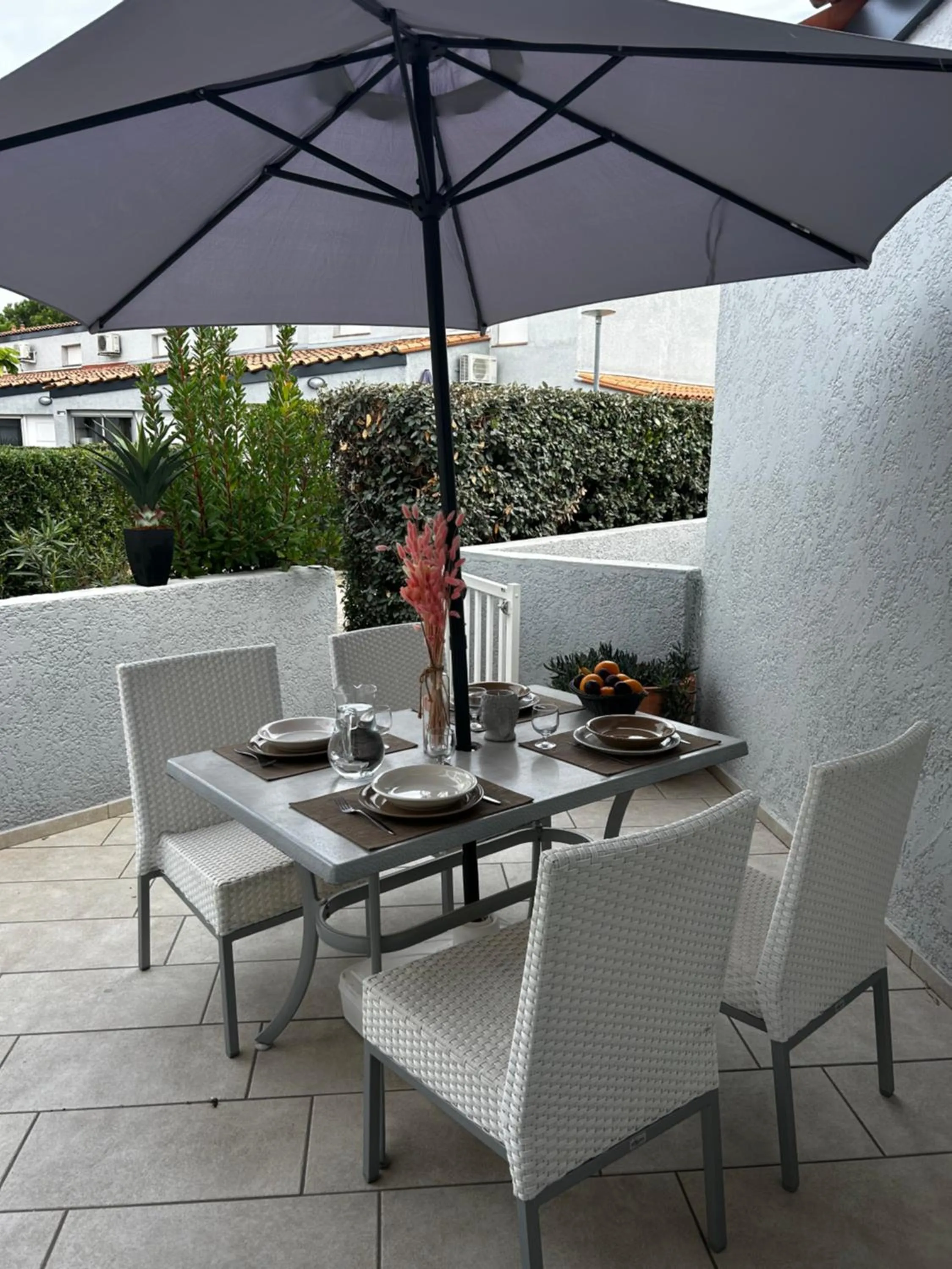 Patio in Lagrange Grand Bleu Vacances – Résidence Les Jardins de Neptune