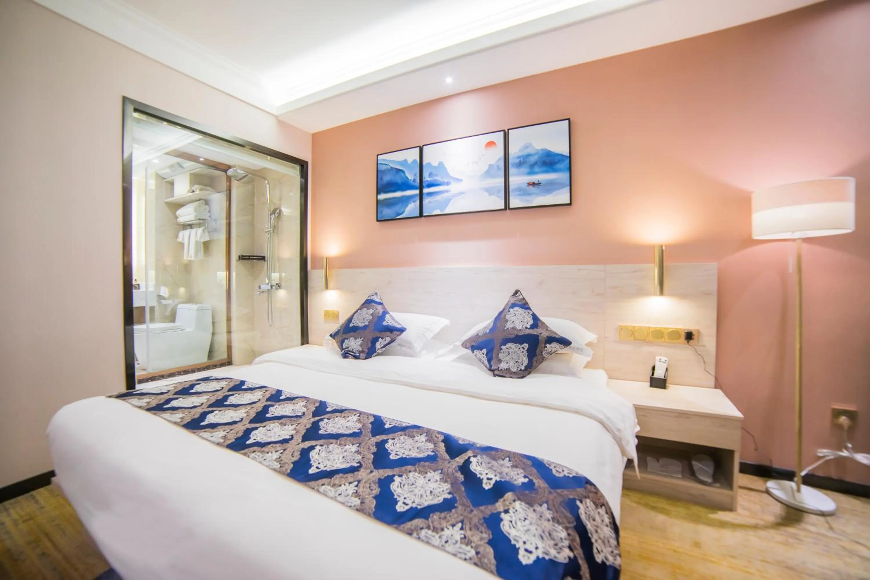 Bed in Demei Boutique Hotel