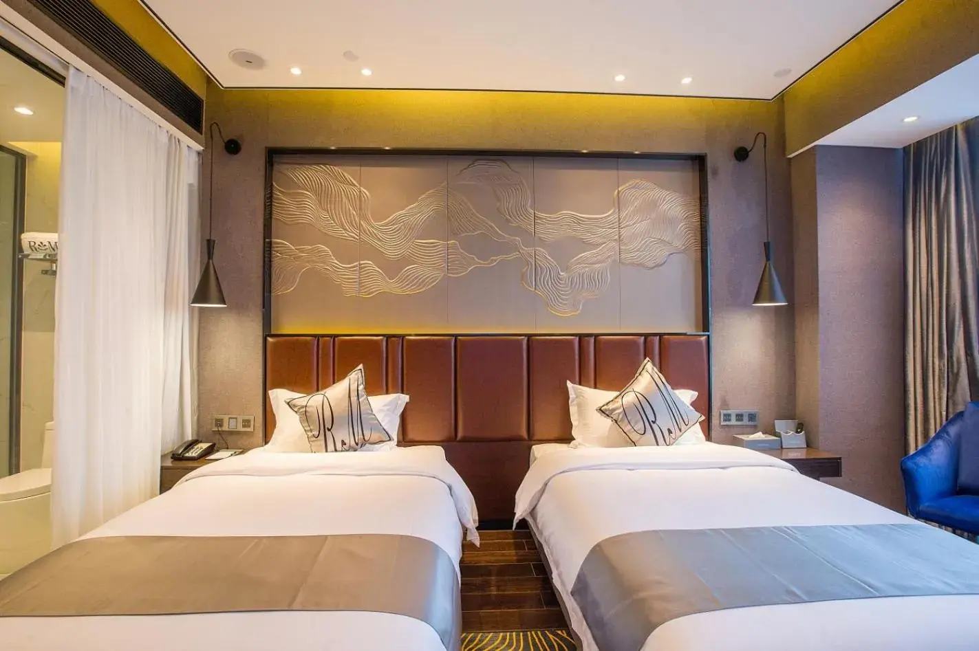 Bed in Ruiman International Hotel Bed in Ruiman International Hotel