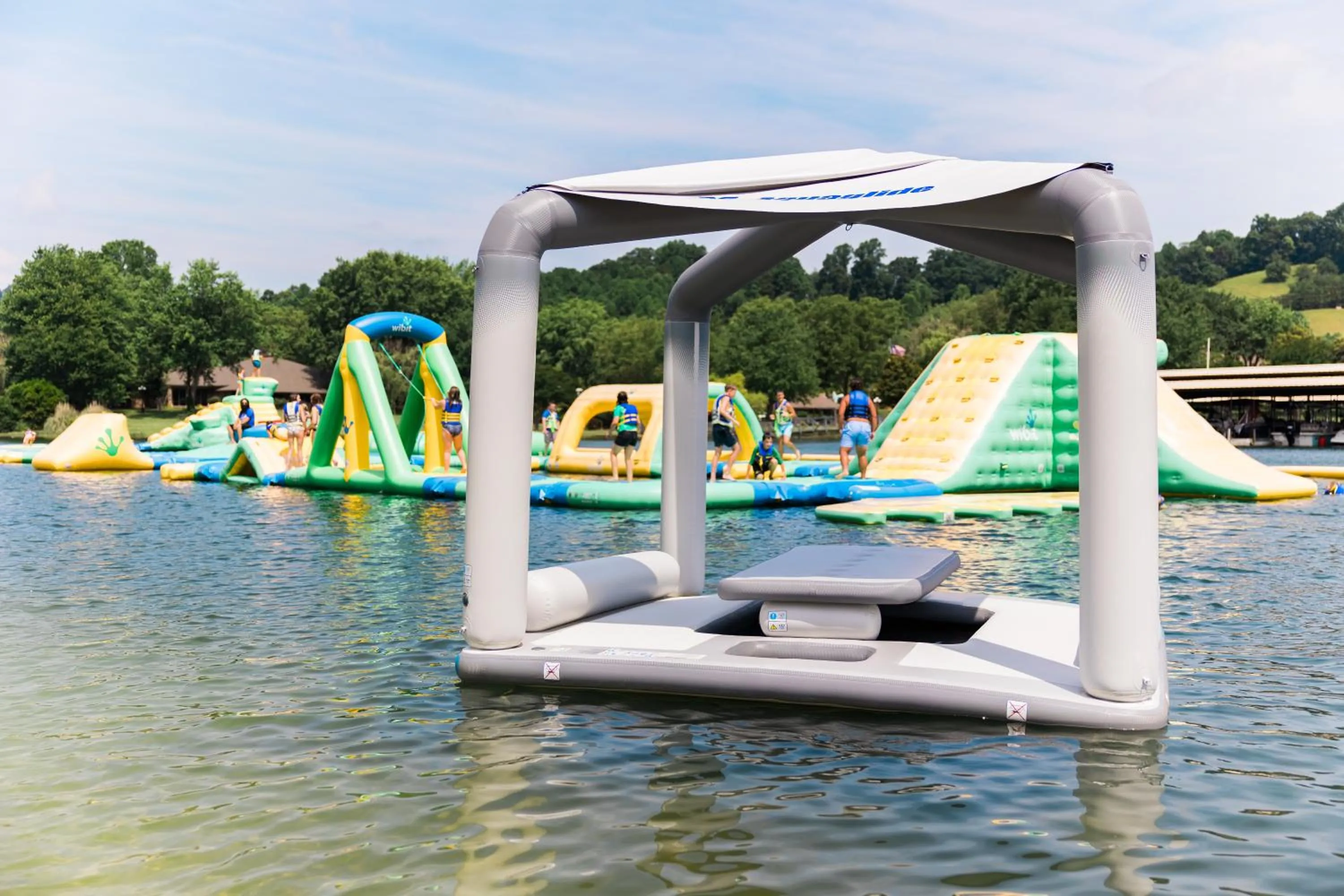 Aqua park in The Ridges Resort on Lake Chatuge