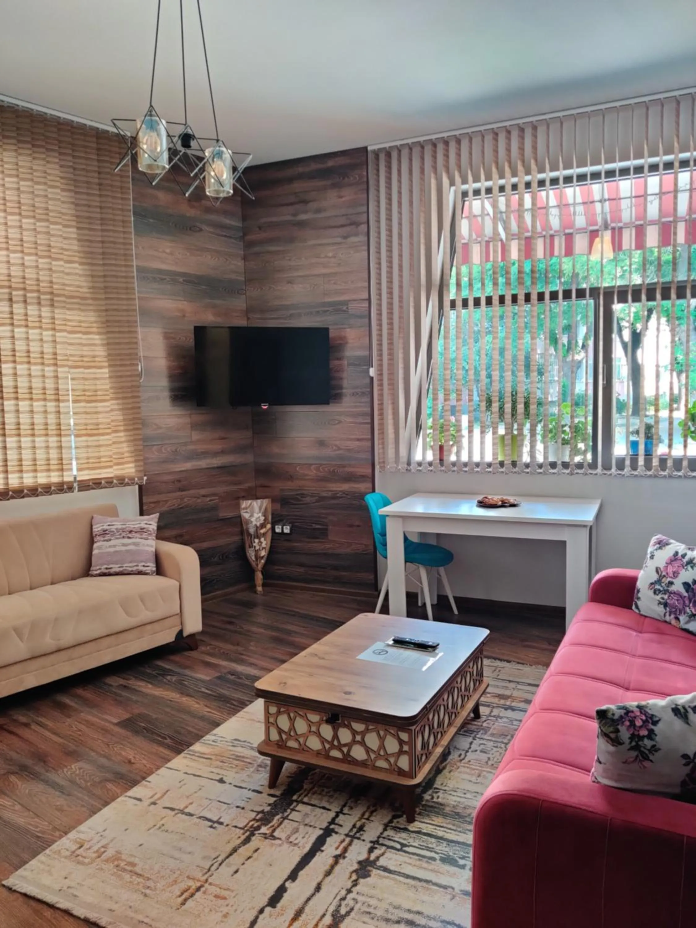 Living room in The old Bakery Apartments