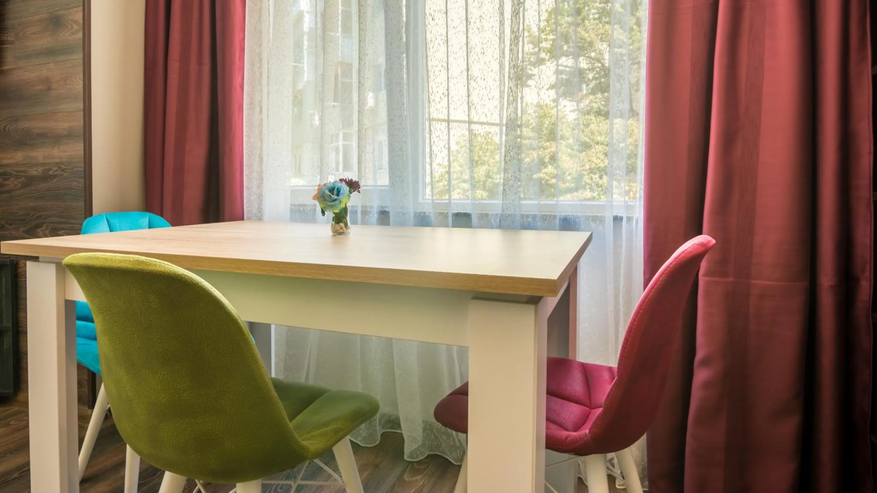 Living room in The old Bakery Apartments