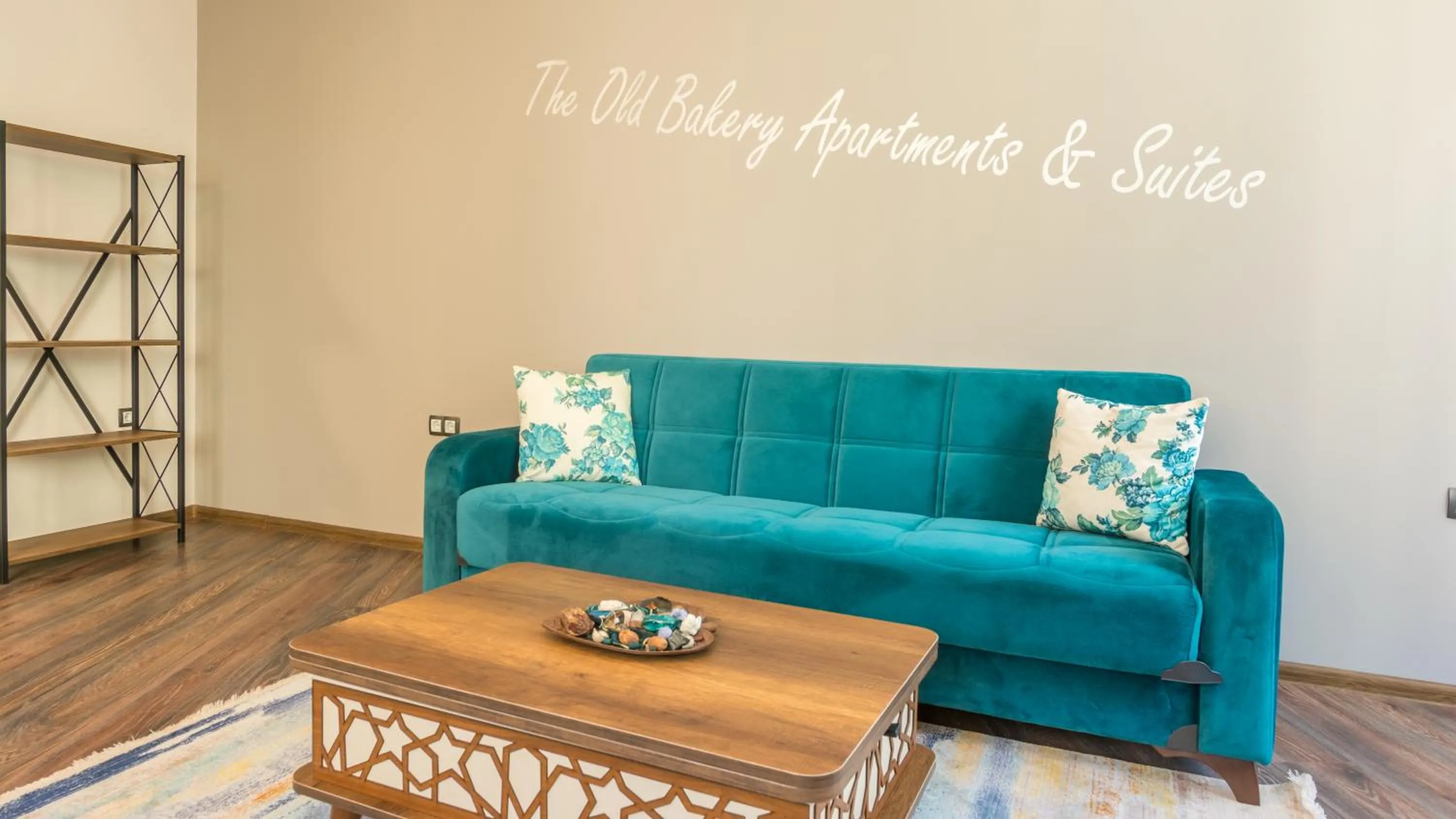 Living room in The old Bakery Apartments