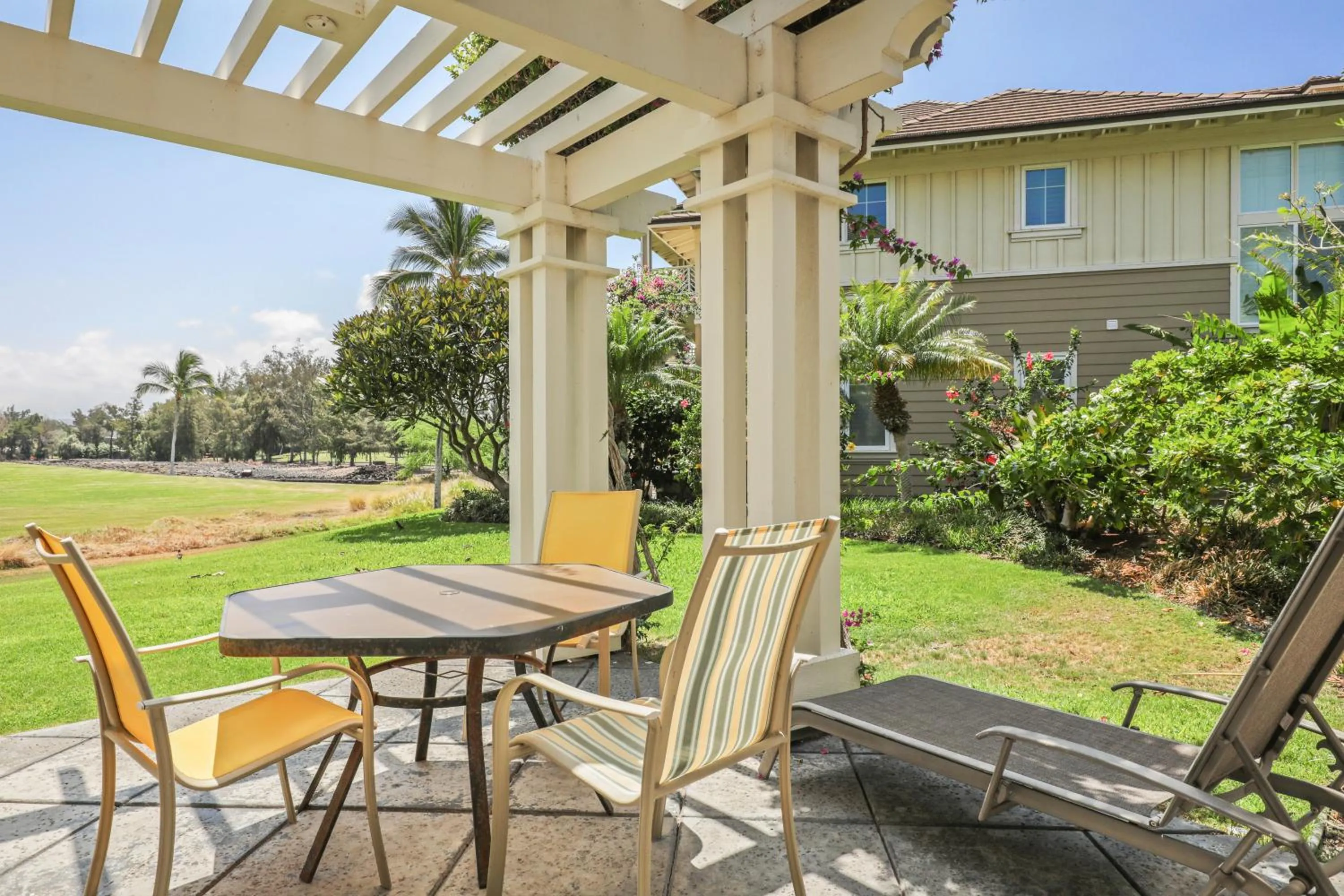 Patio in Fairway Villas Waikoloa by OUTRIGGER