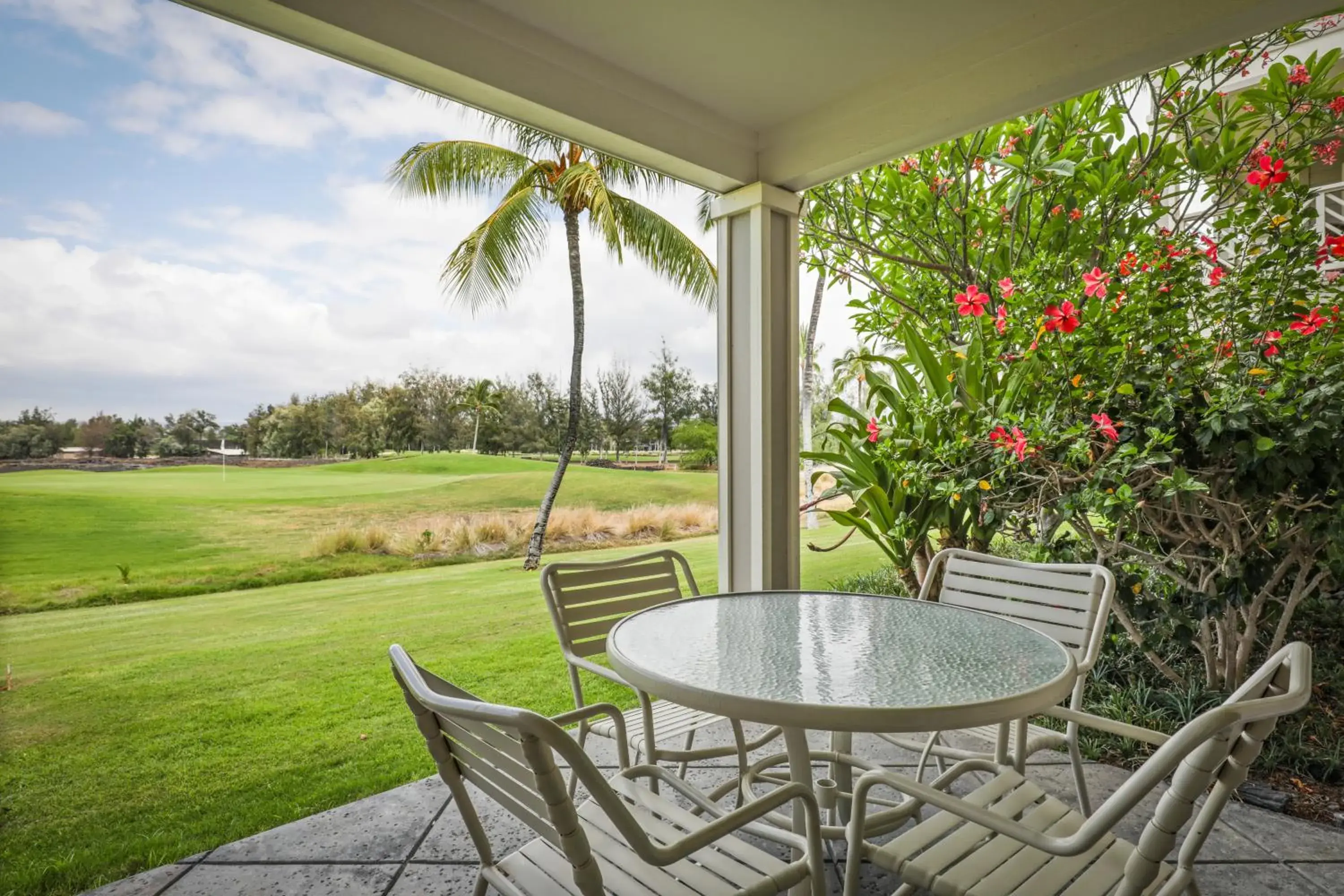 Patio in Fairway Villas Waikoloa by OUTRIGGER Patio in Fairway Villas Waikoloa by OUTRIGGER