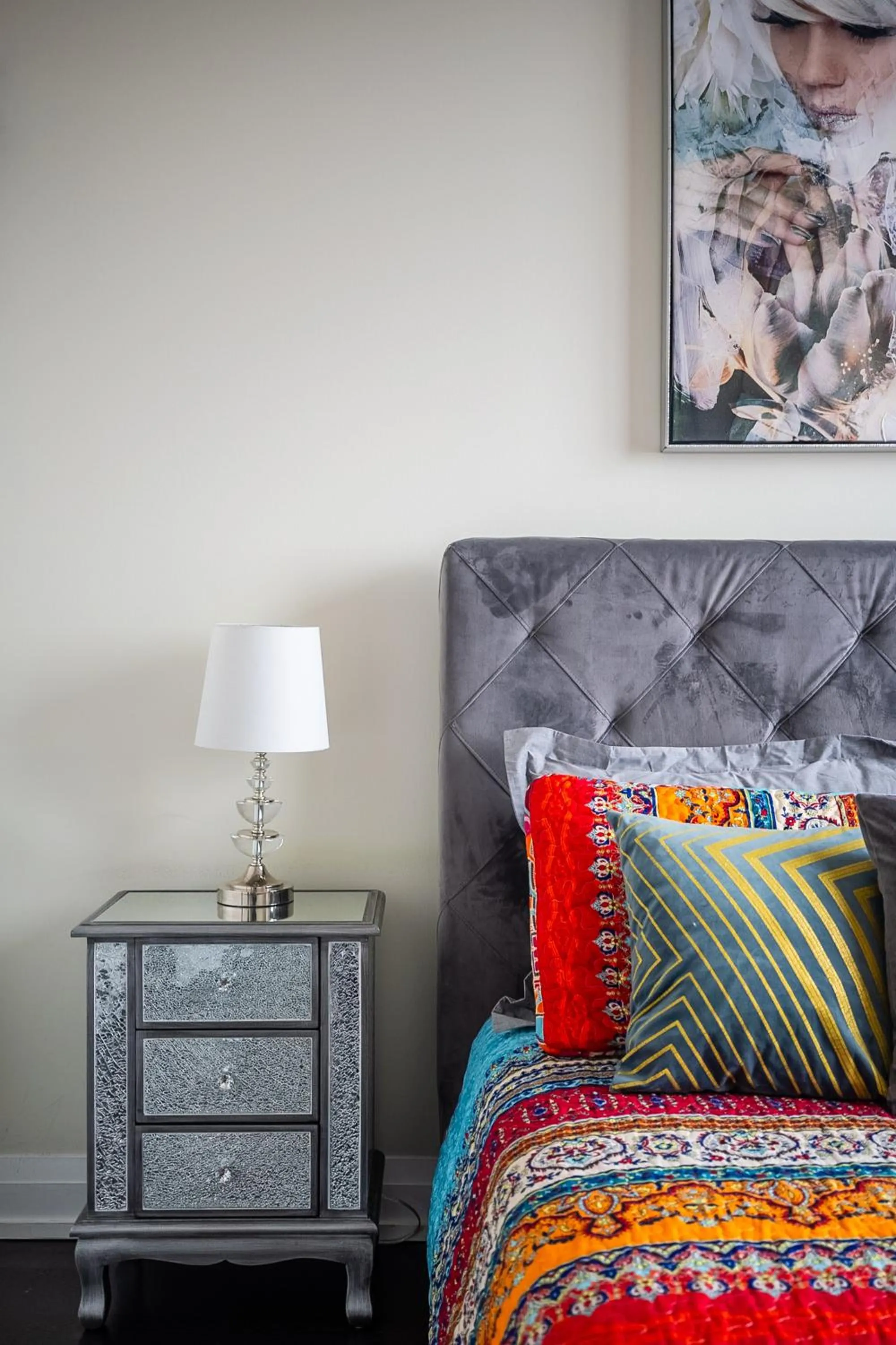 Bed in GLOBALSTAY Modern Apartments in North York Skyscraper