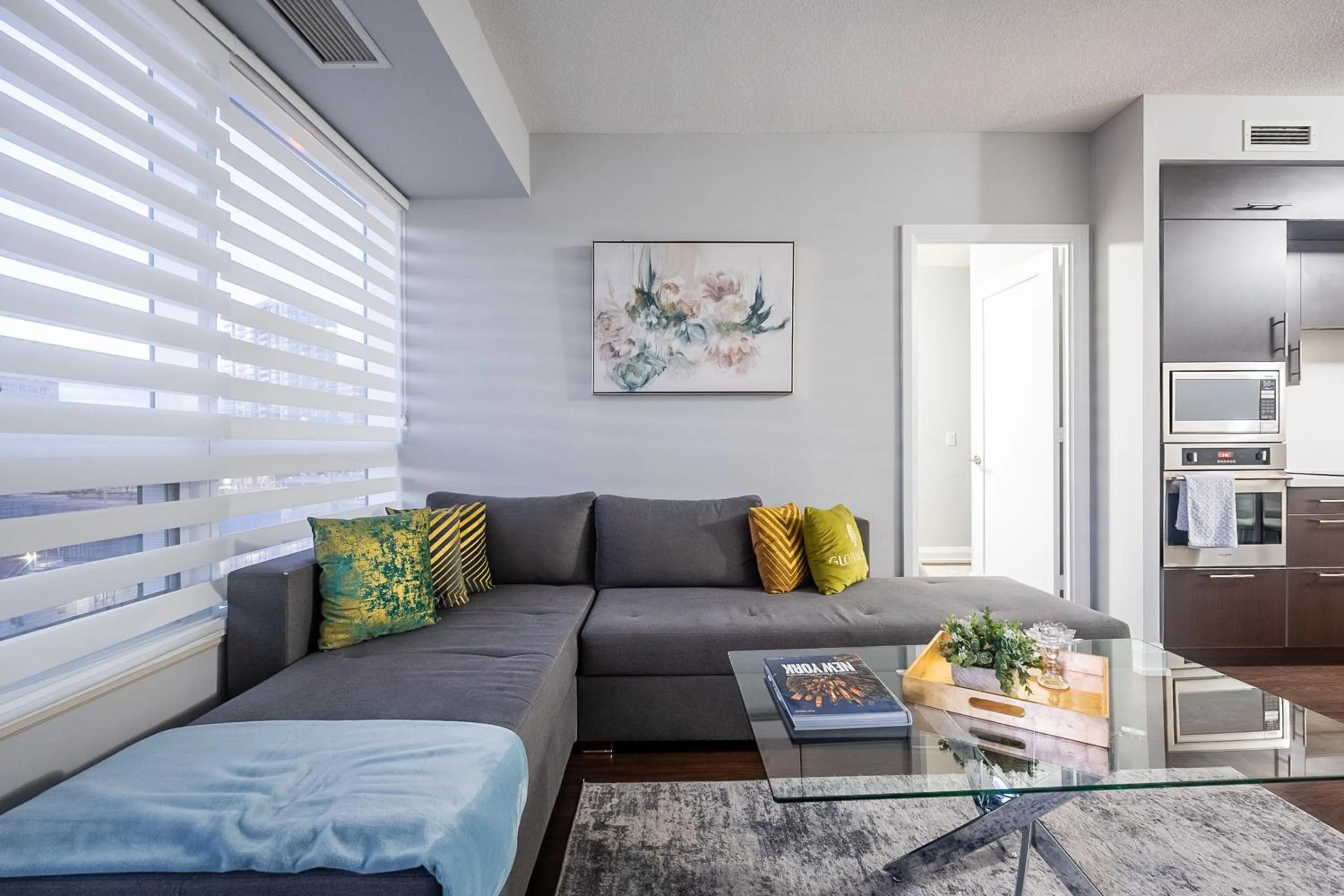 Living room in GLOBALSTAY Modern Apartments in North York Skyscraper