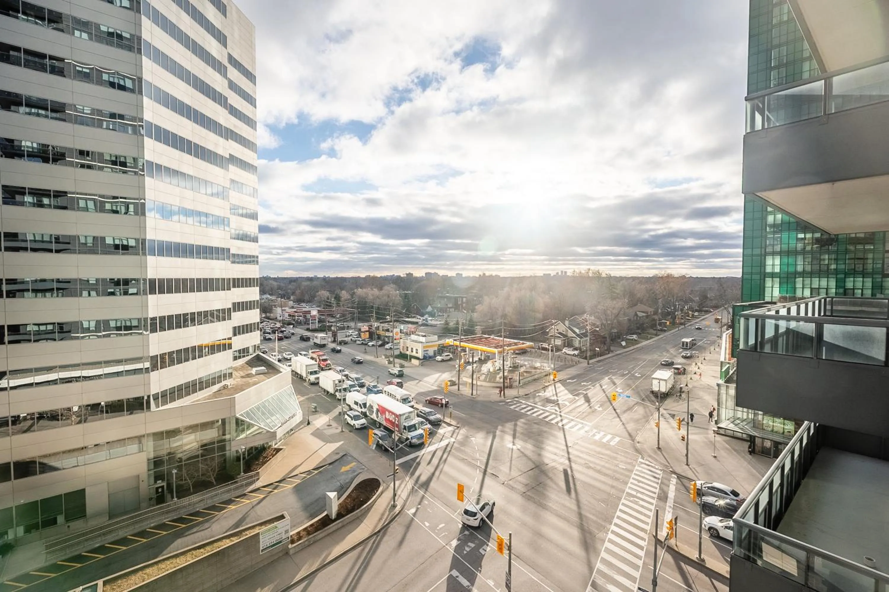 Bird's eye view in GLOBALSTAY Modern Apartments in North York Skyscraper