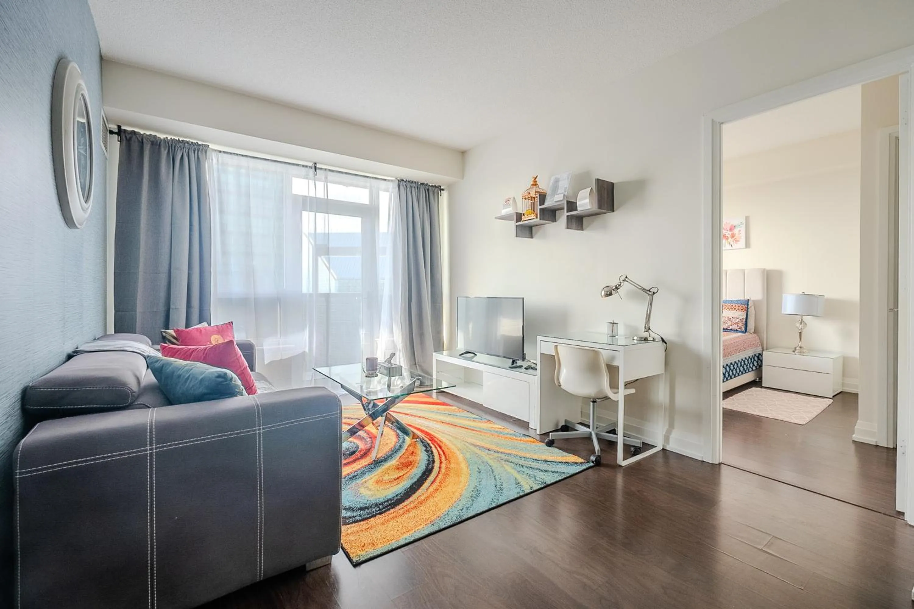 Living room in GLOBALSTAY Modern Apartments in North York Skyscraper